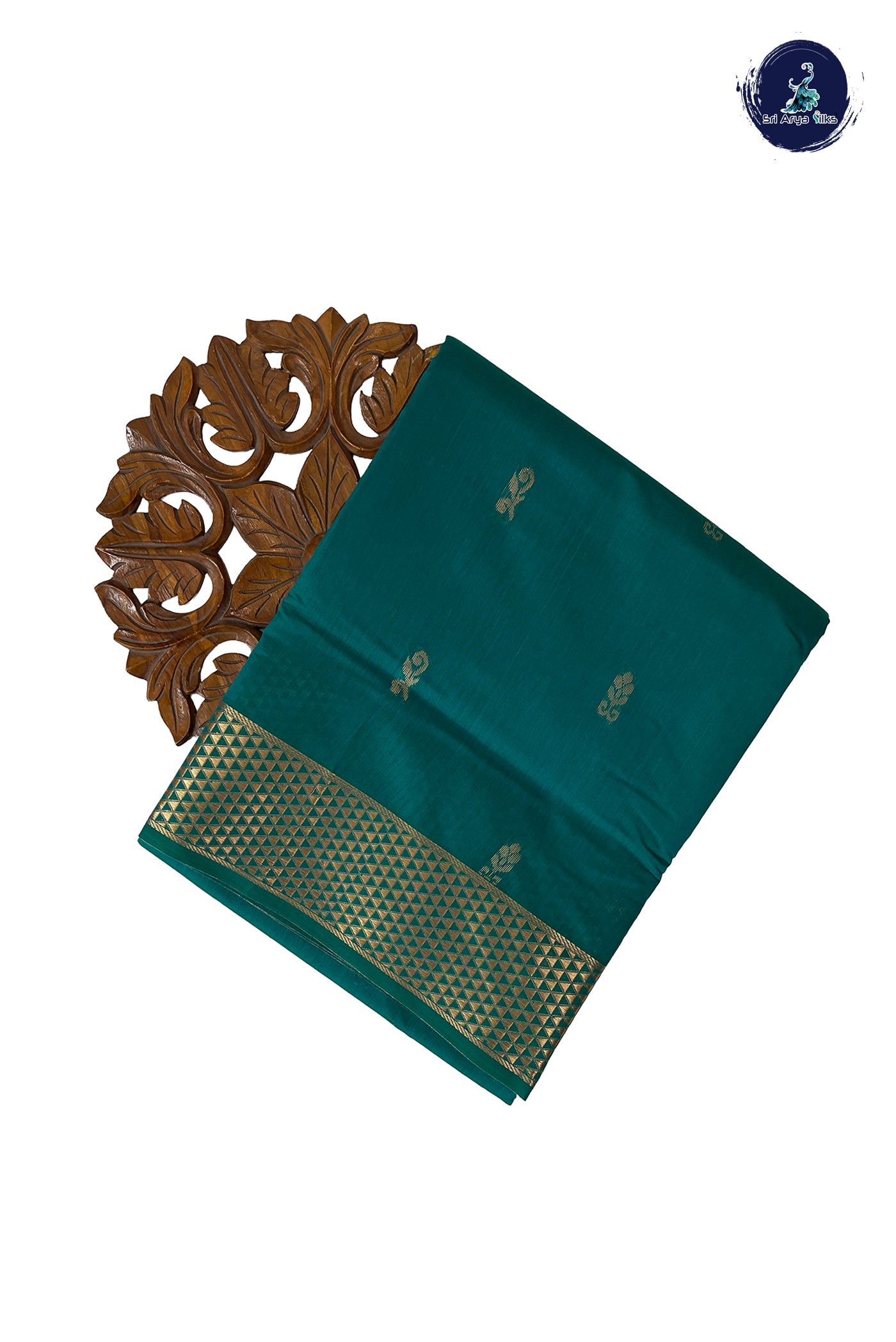 Green Madisar Semi Silk Cotton Saree With Zari Buttas Pattern
