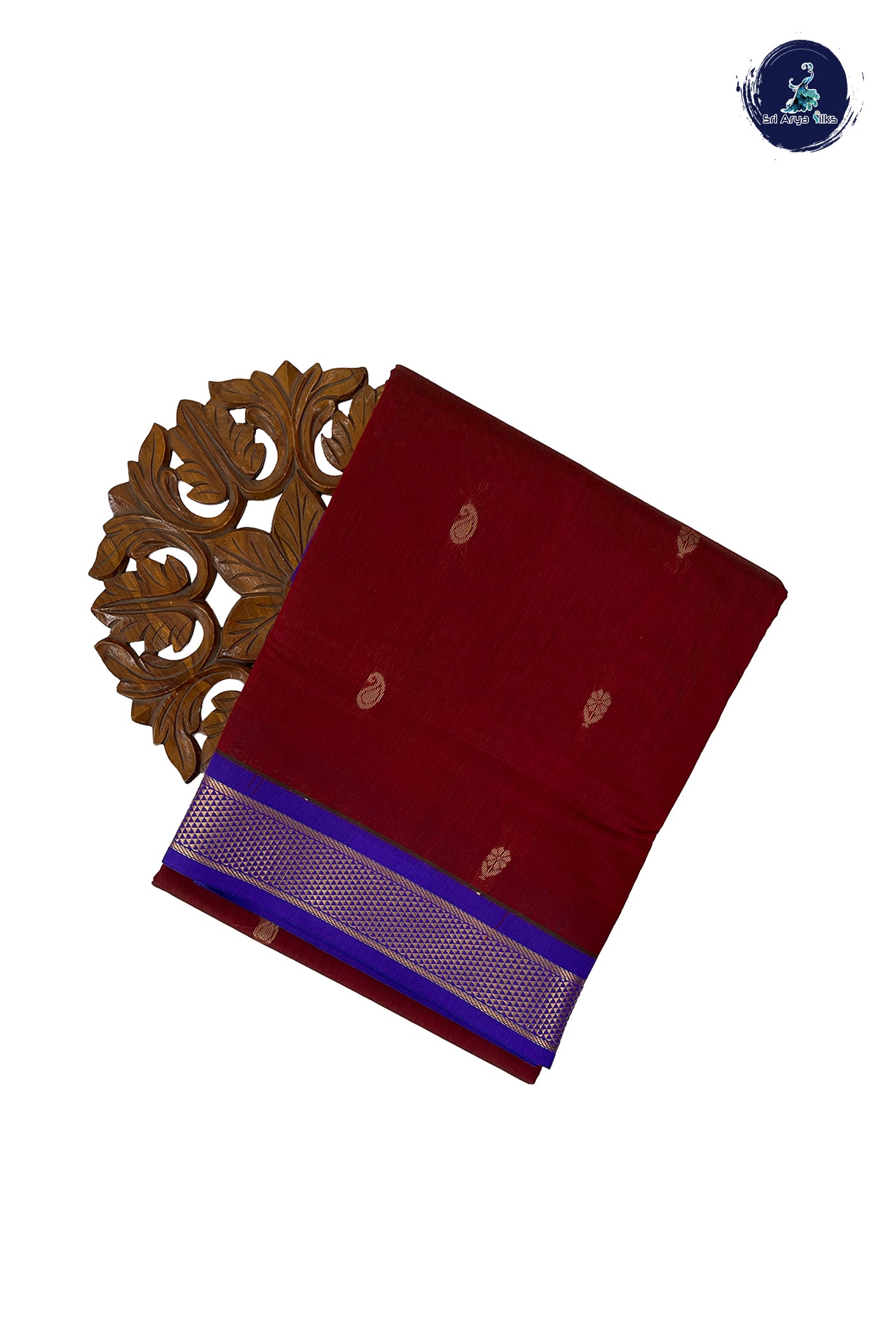 Arakku Madisar Semi Silk Cotton Saree With Zari Buttas Pattern