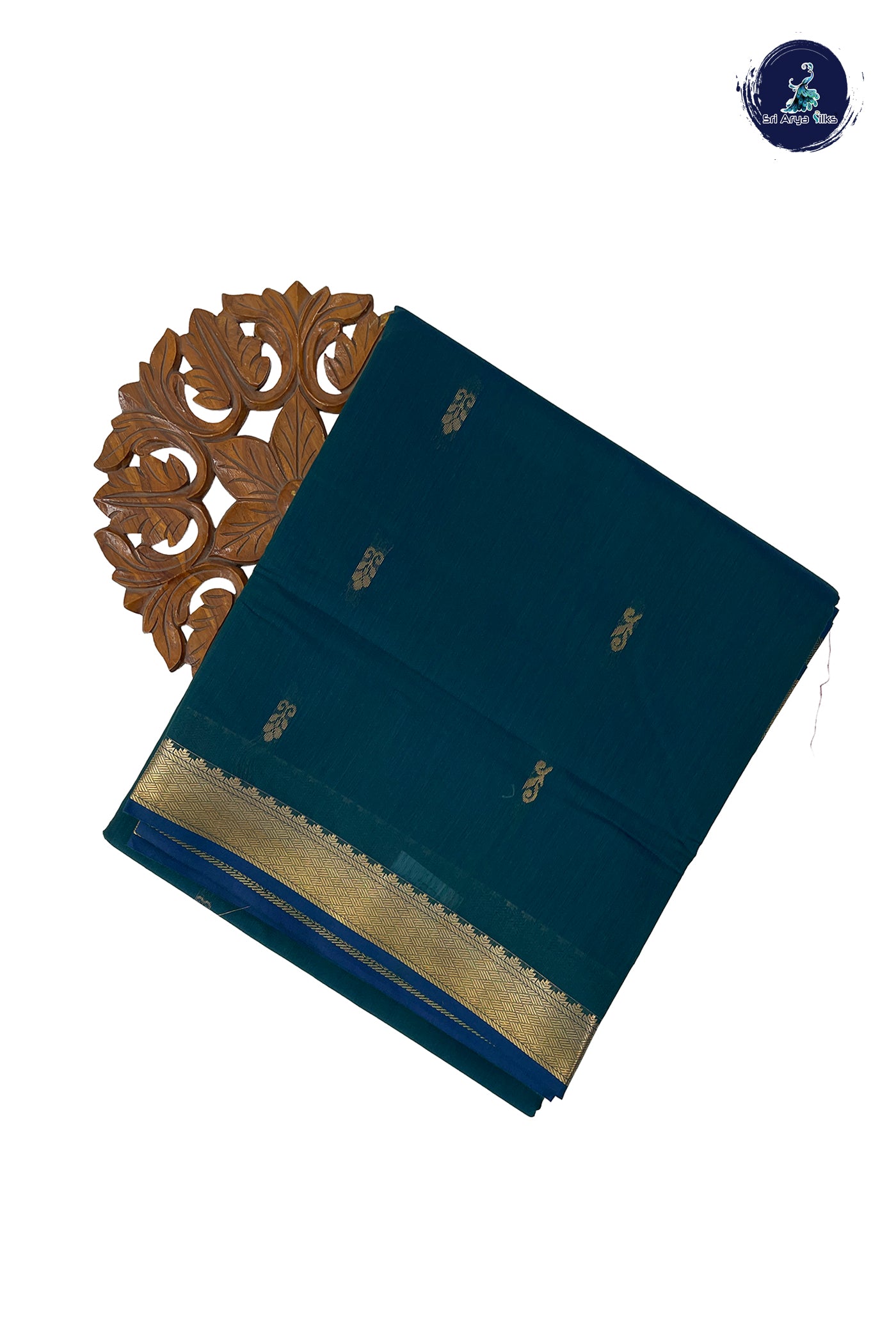 Green Madisar Semi Silk Cotton Saree With Zari Buttas Pattern