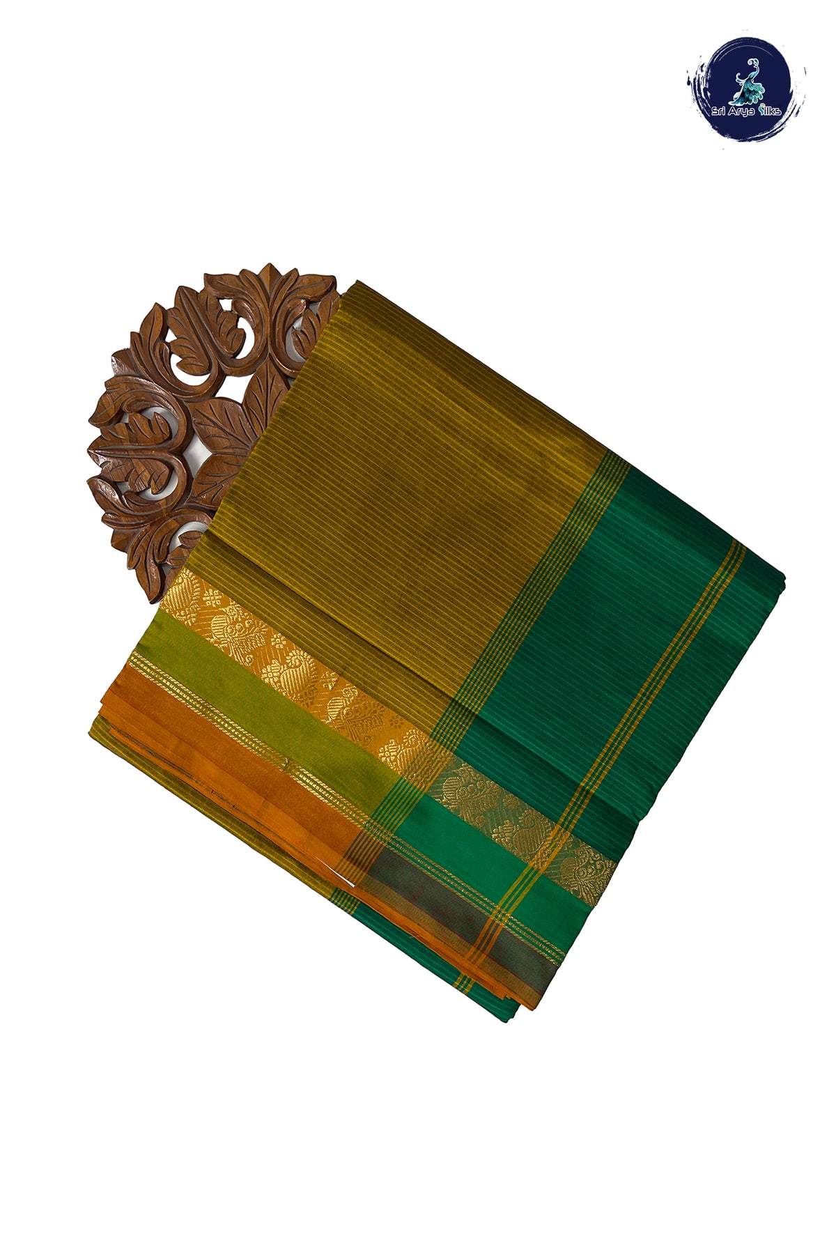 Honey Yellow Half Pure Madisar Silk Cotton Saree With Doria Lines Pattern