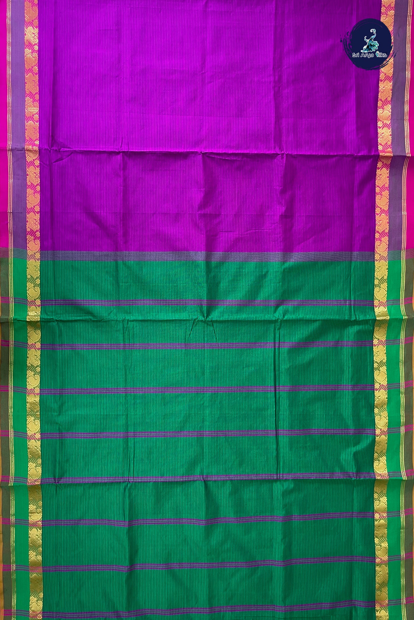 Vadamalli Half Pure Madisar Silk Cotton Saree With Doria Lines Pattern