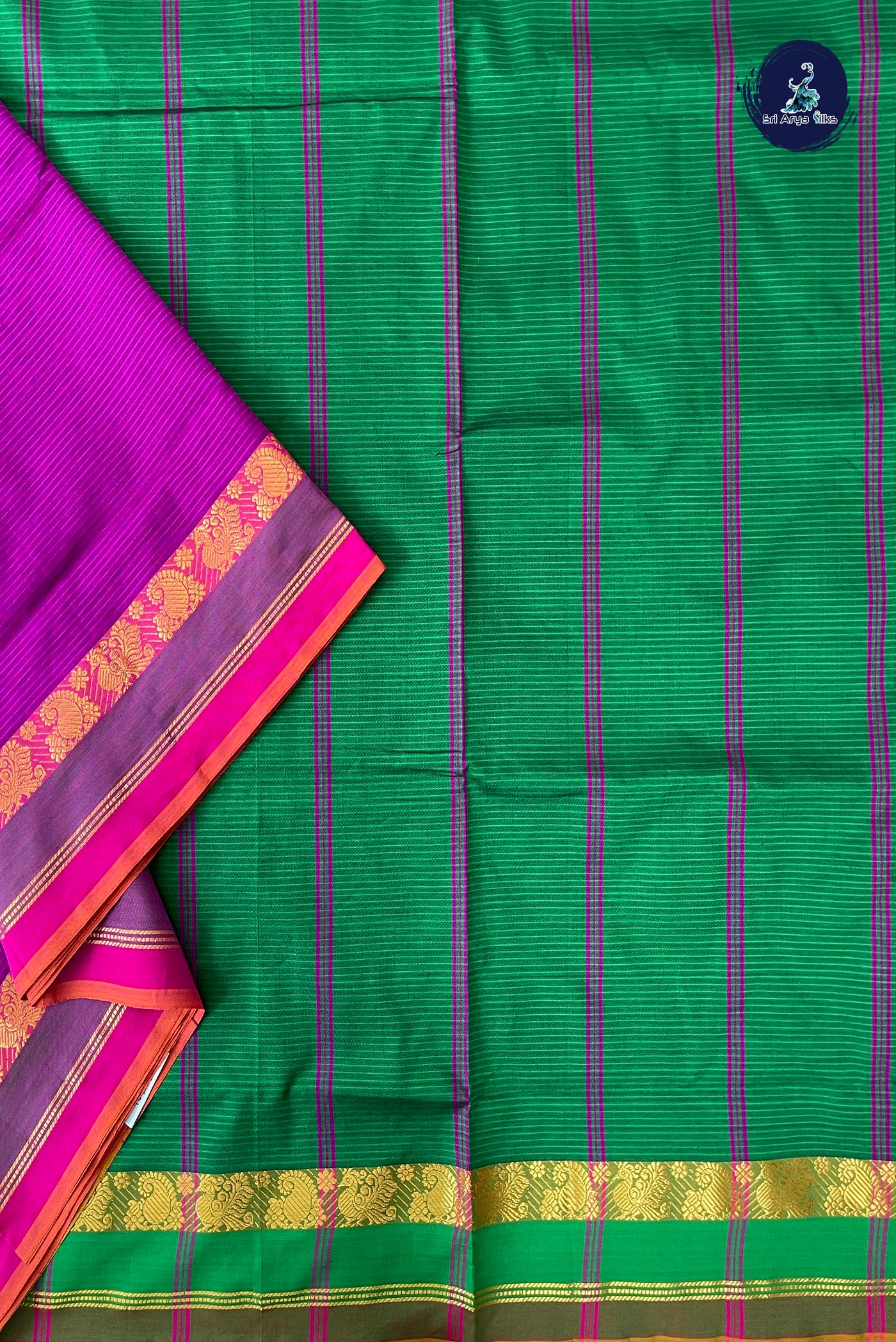Vadamalli Half Pure Madisar Silk Cotton Saree With Doria Lines Pattern