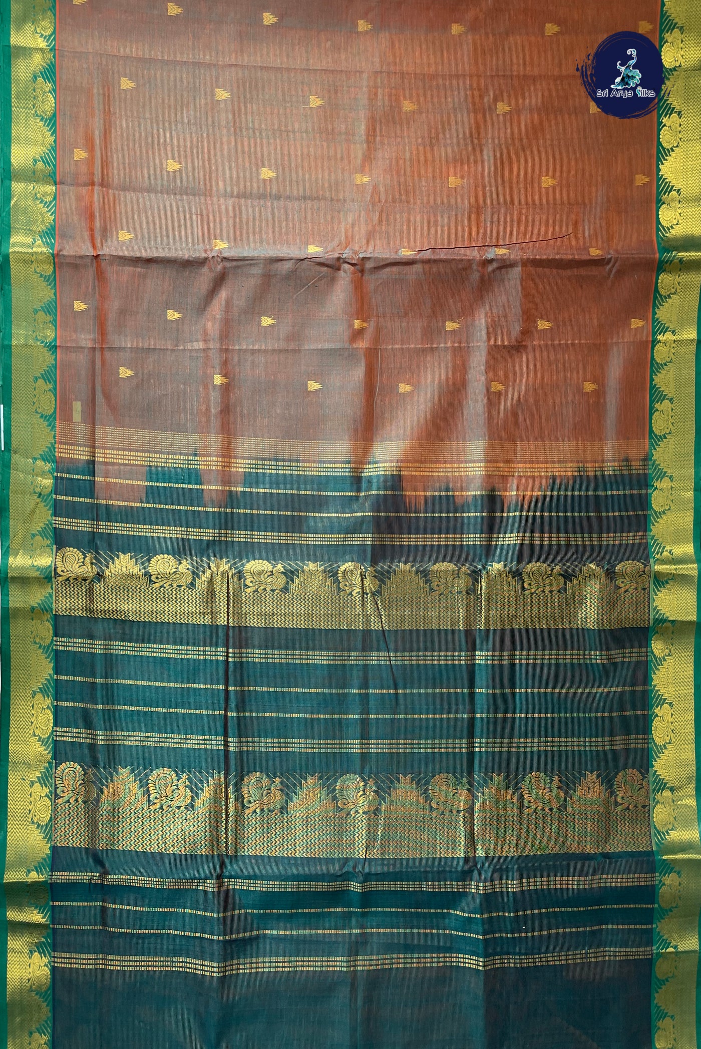 Manthulir Madisar Silk Cotton Saree With Vaira Oosi Pattern