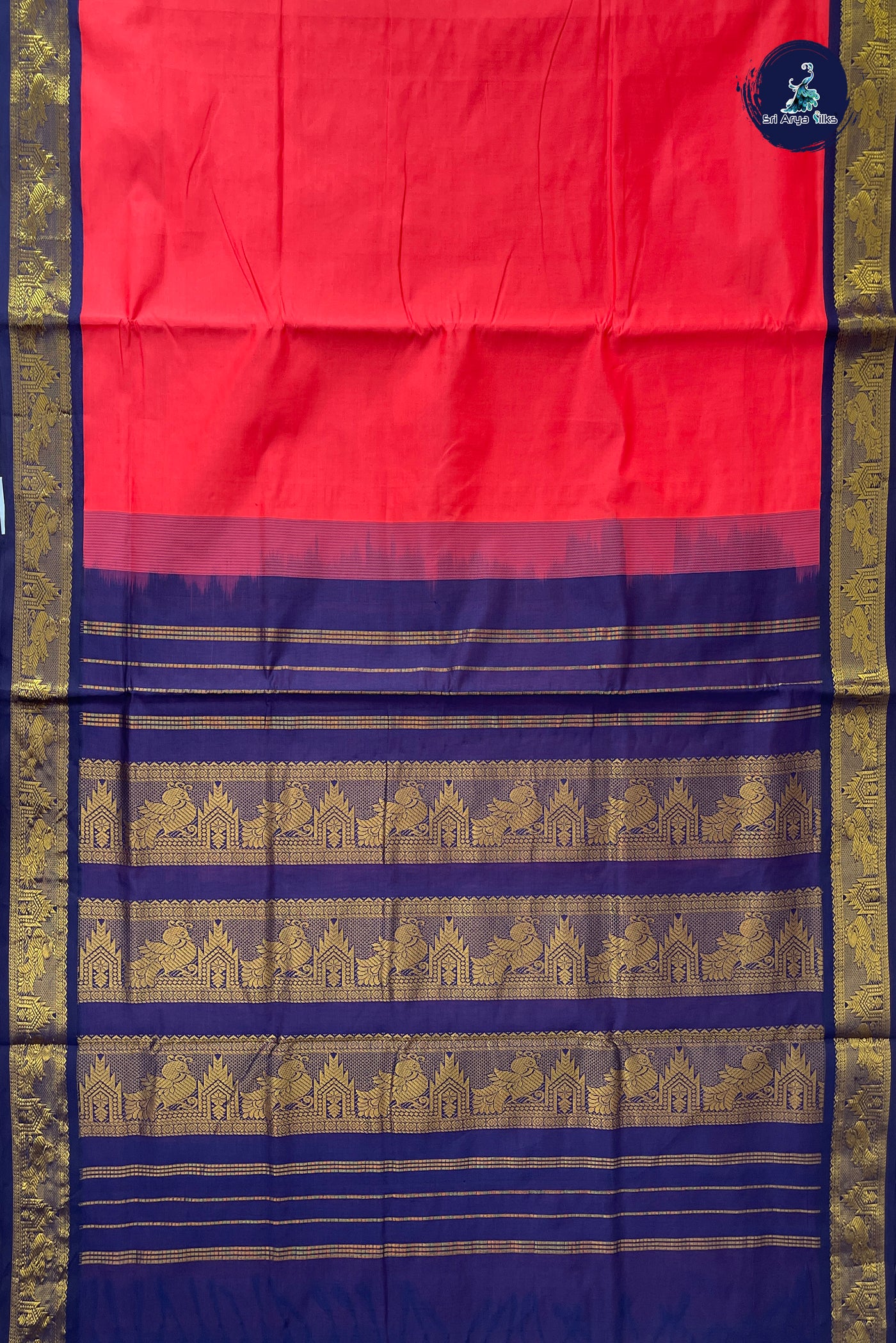 Pink Half Pure Madisar Silk Cotton Saree With Plain Pattern