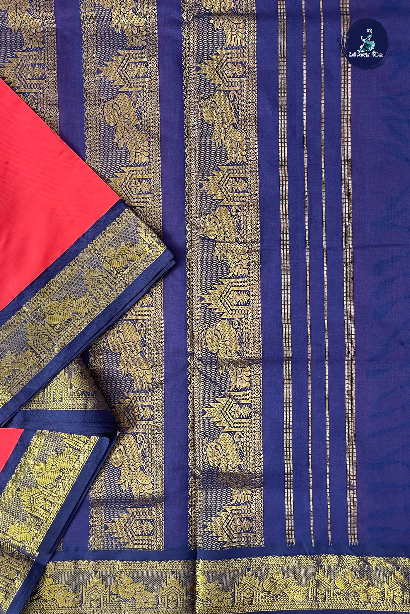 Pink Half Pure Madisar Silk Cotton Saree With Plain Pattern