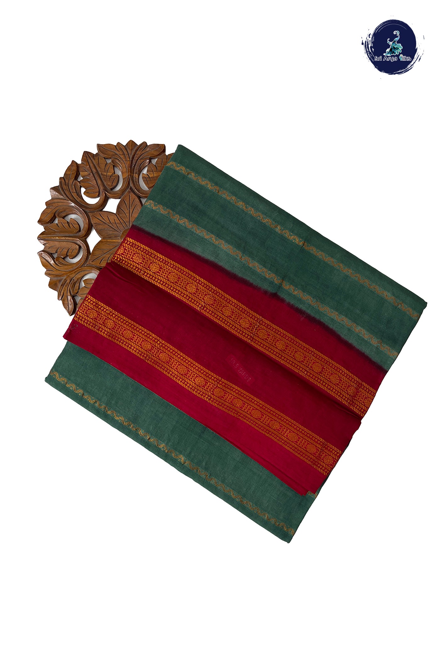 Green Sugundi Cotton Madisar Saree With Veldhari Stripes Pattern