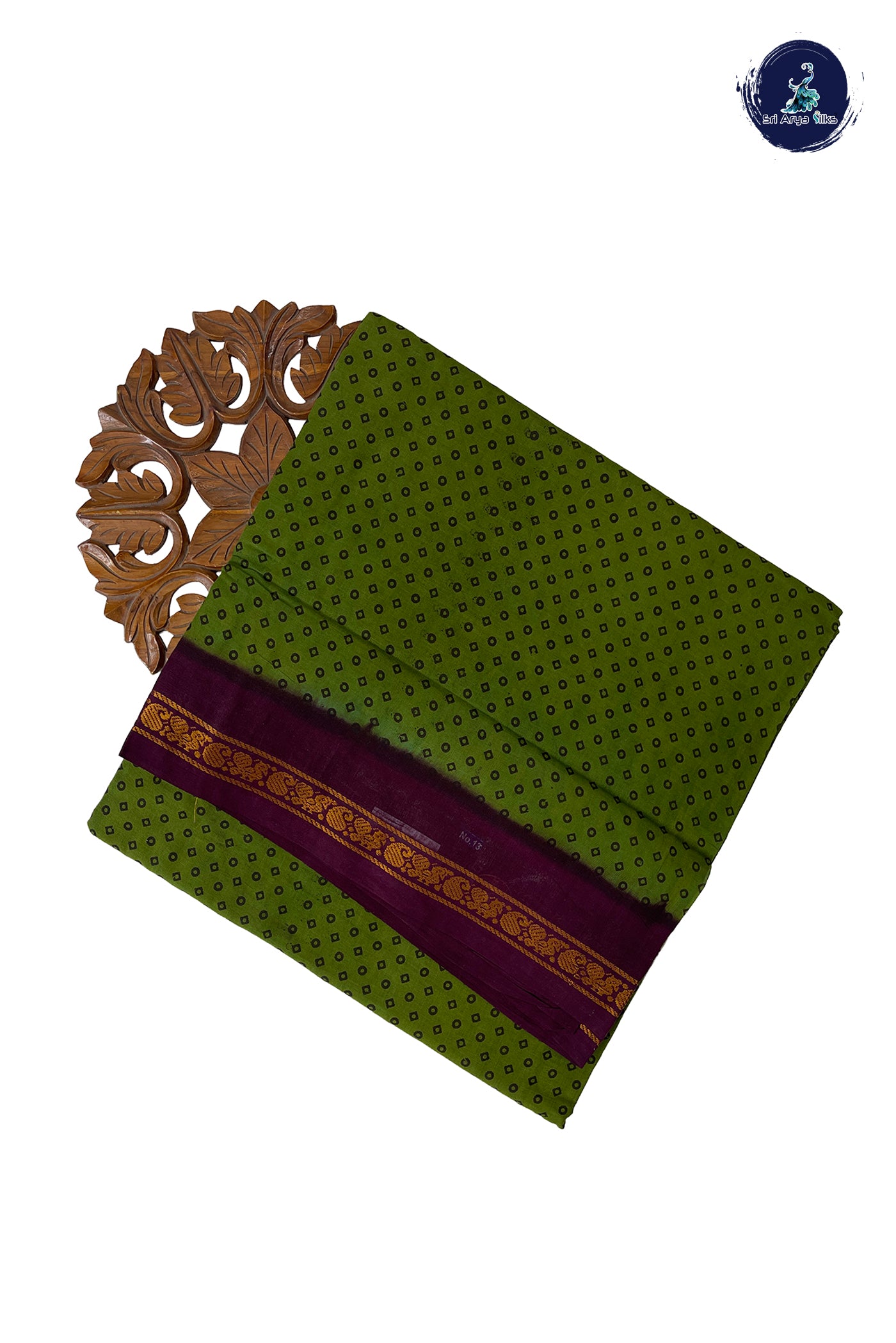 Green 10.5 Yards Madisar Saree With Printed Pattern