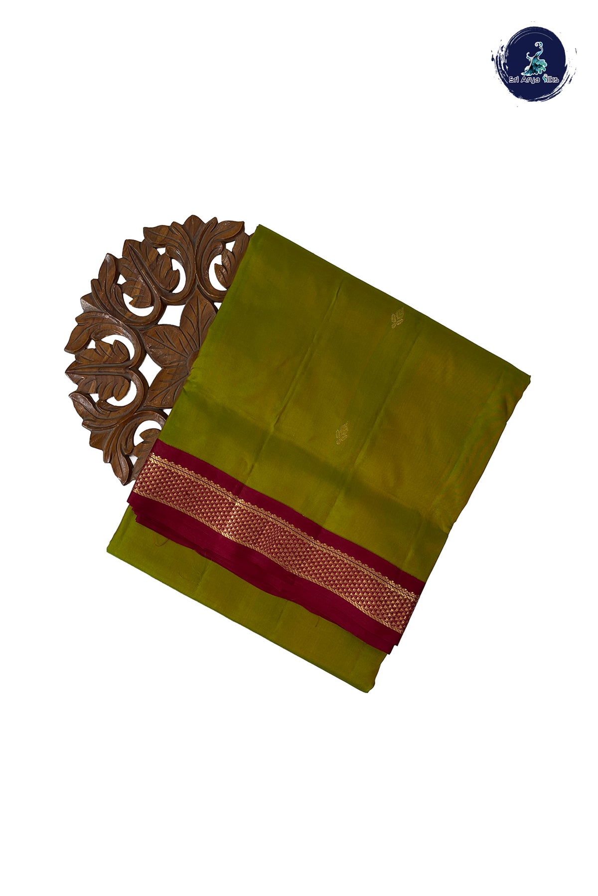 Dual Tone Mehendi Green Madisar 10 Yards Silk Saree With Zari Buttas Pattern