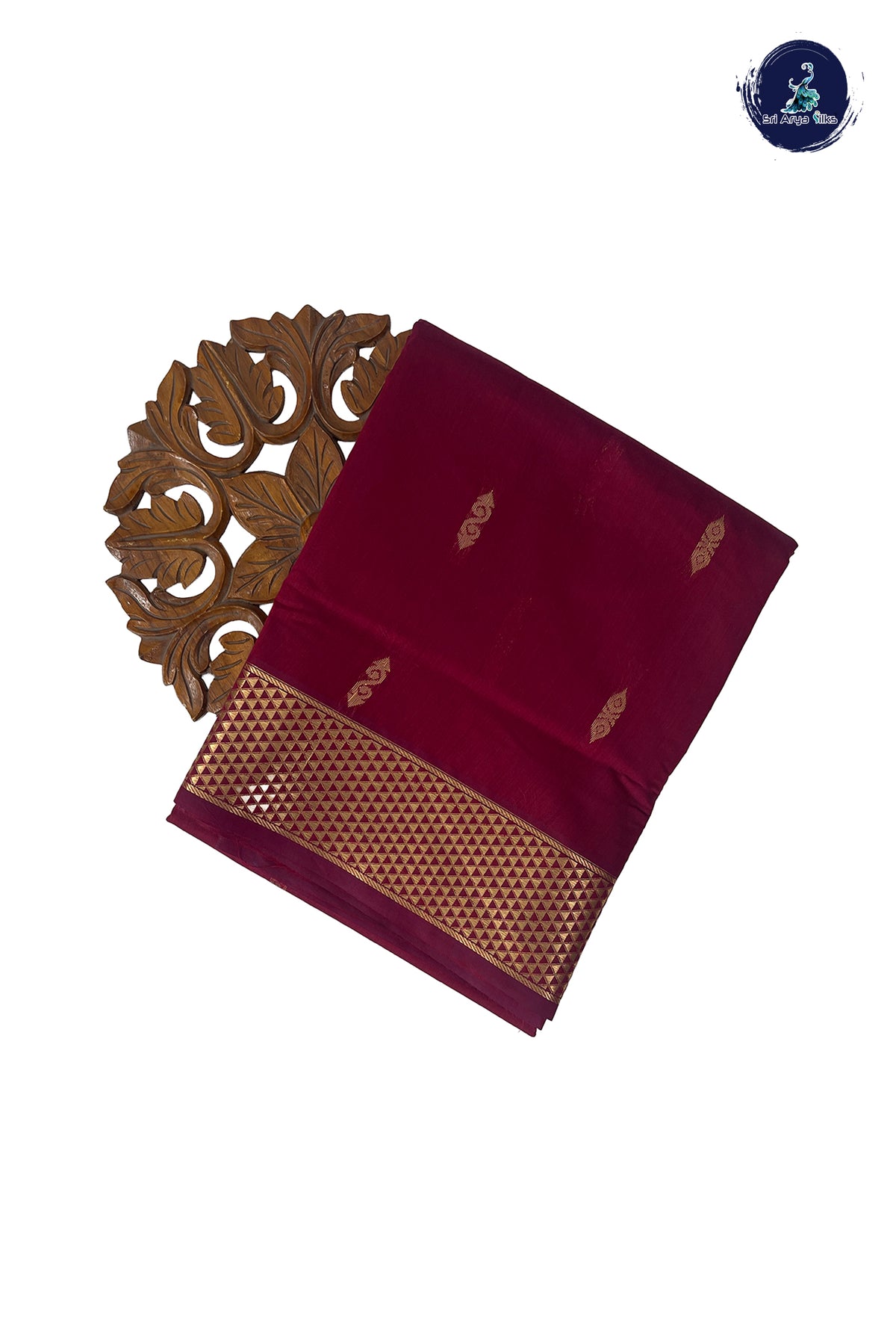 Arakku Madisar Semi Silk Cotton Saree With Zari Buttas Pattern