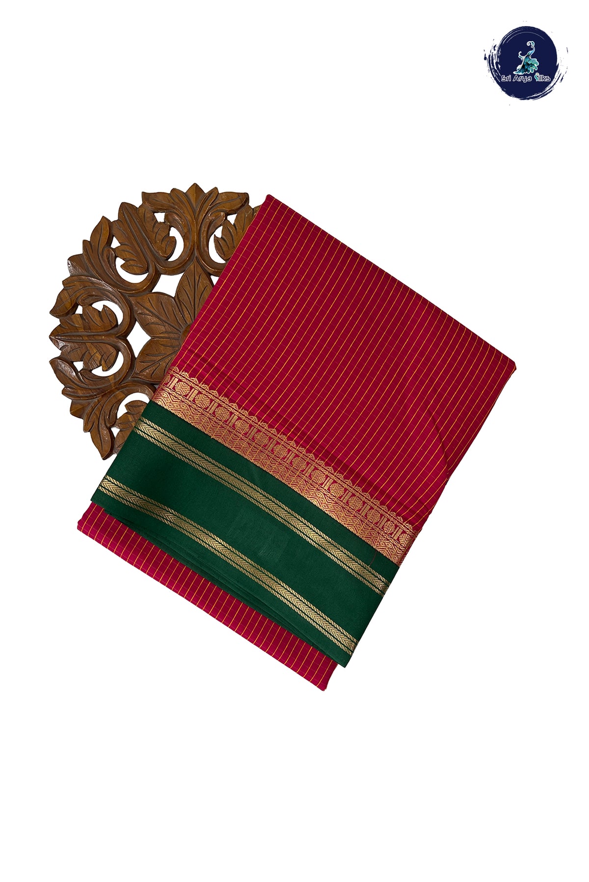 Rani Pink Madisar Semi Silk Cotton Saree With Checked Pattern