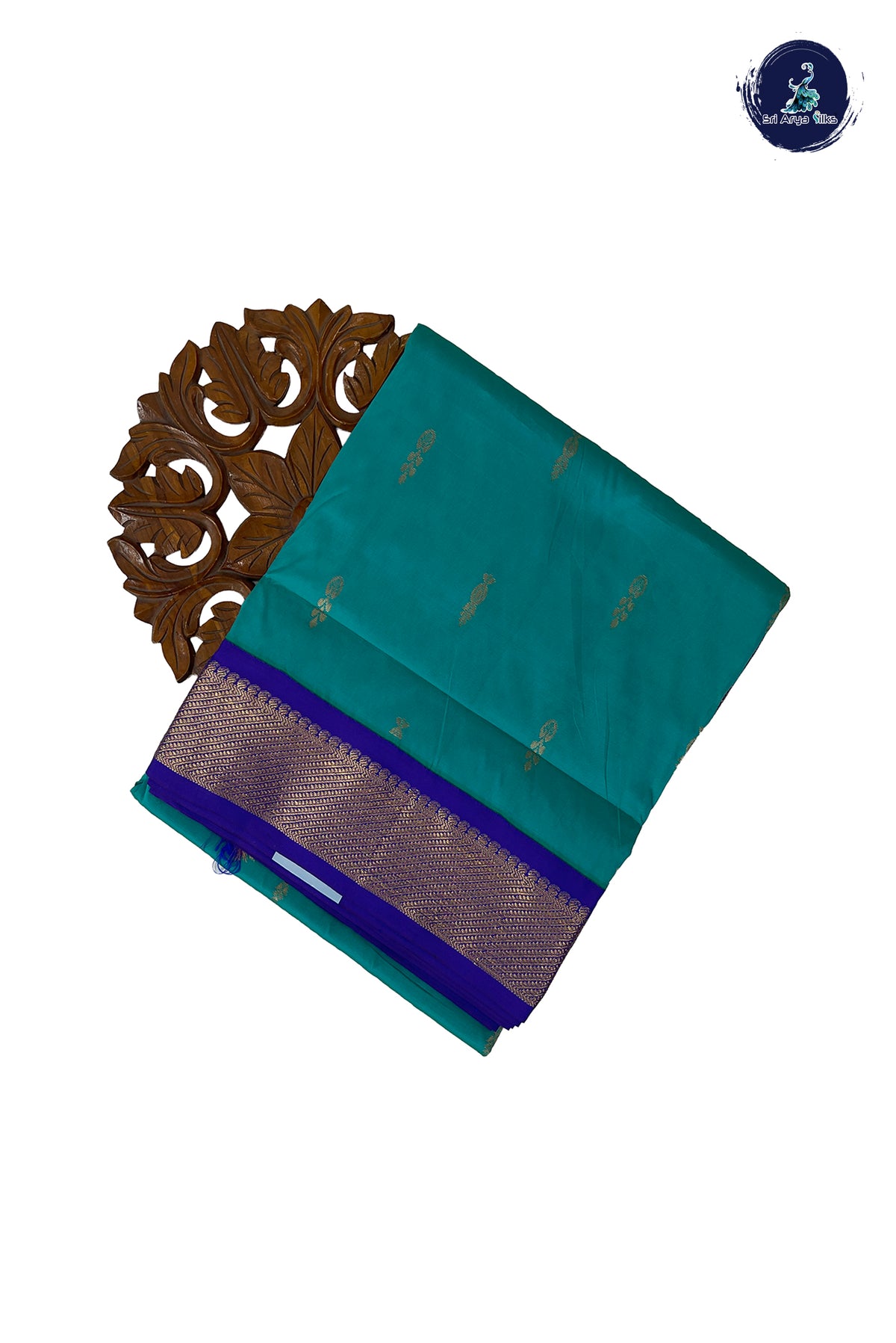 Light Blue Madisar Semi Silk Saree With Zari Buttas Pattern