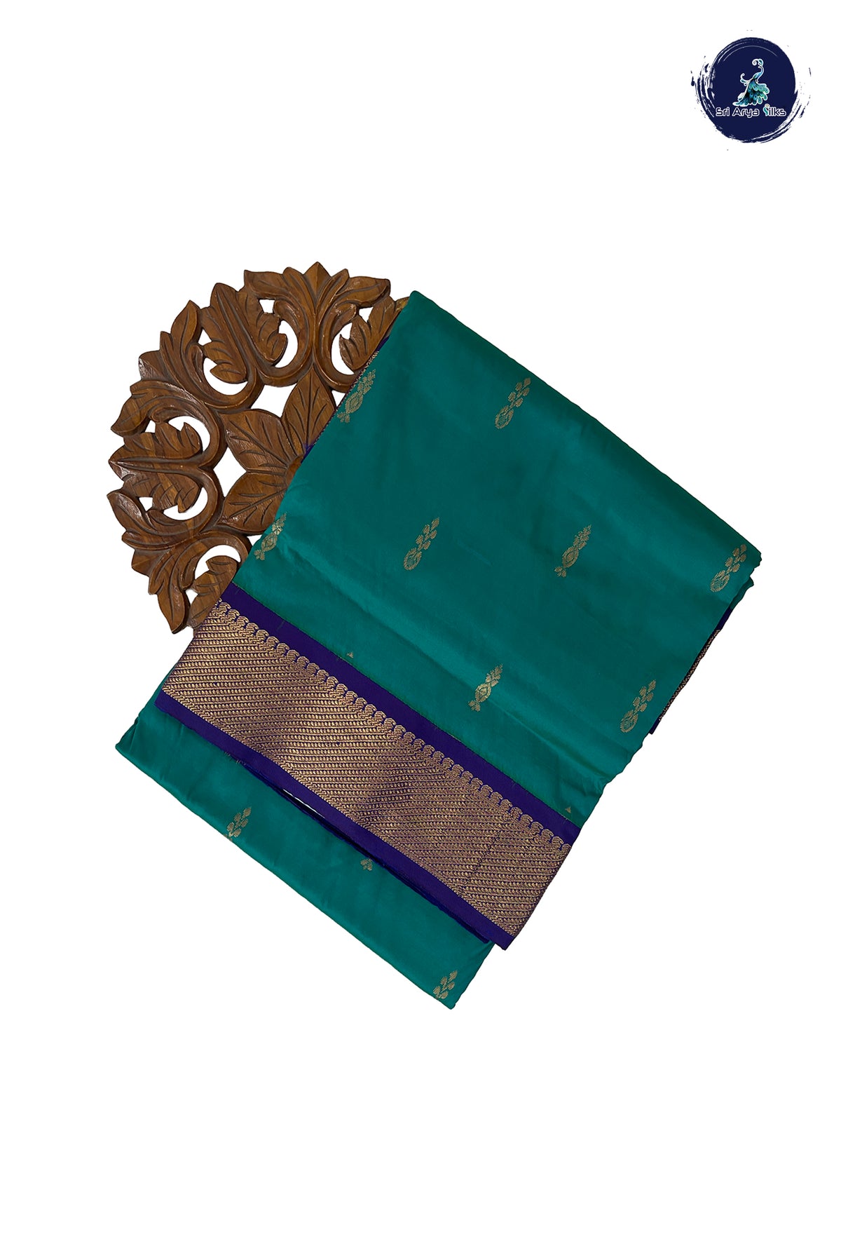 Green Madisar Semi Silk Saree With Zari Buttas Pattern