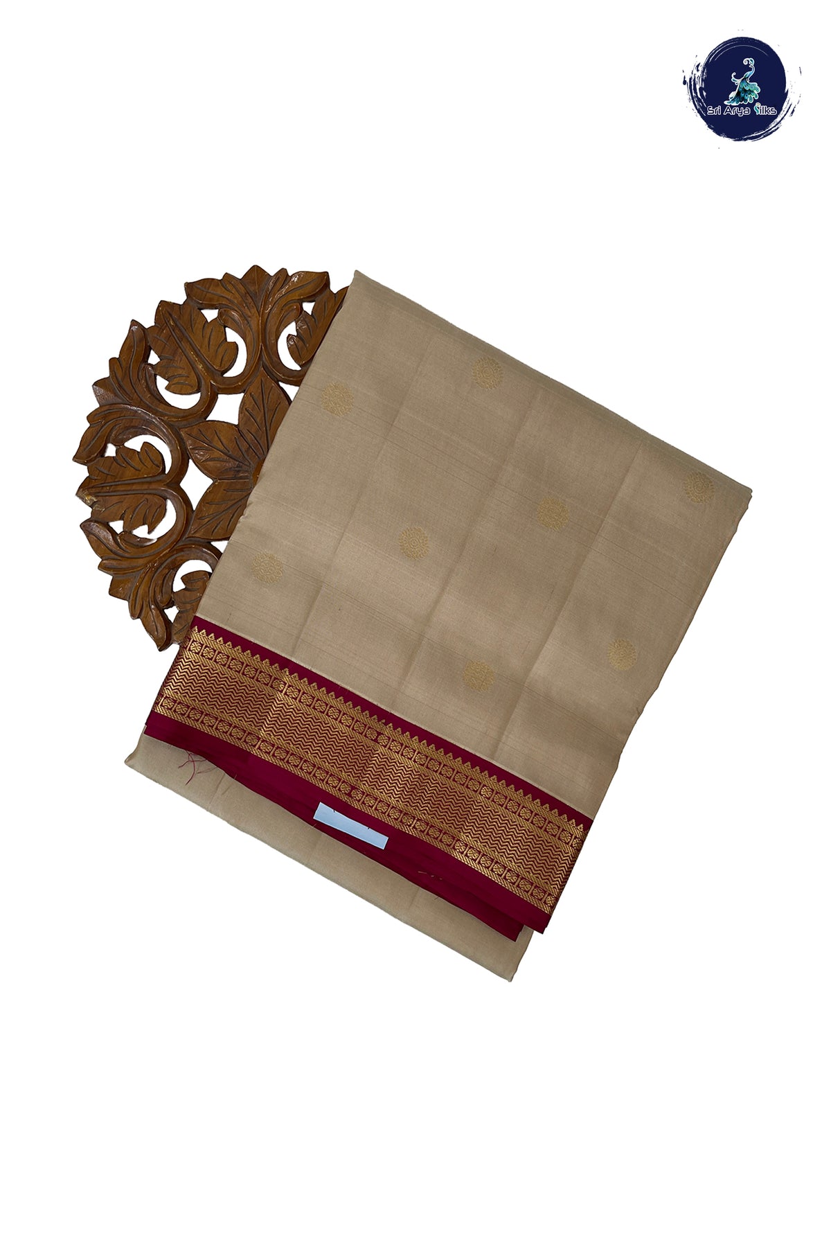 Off White Madisar 10 Yards Silk Saree With Zari Buttas Pattern