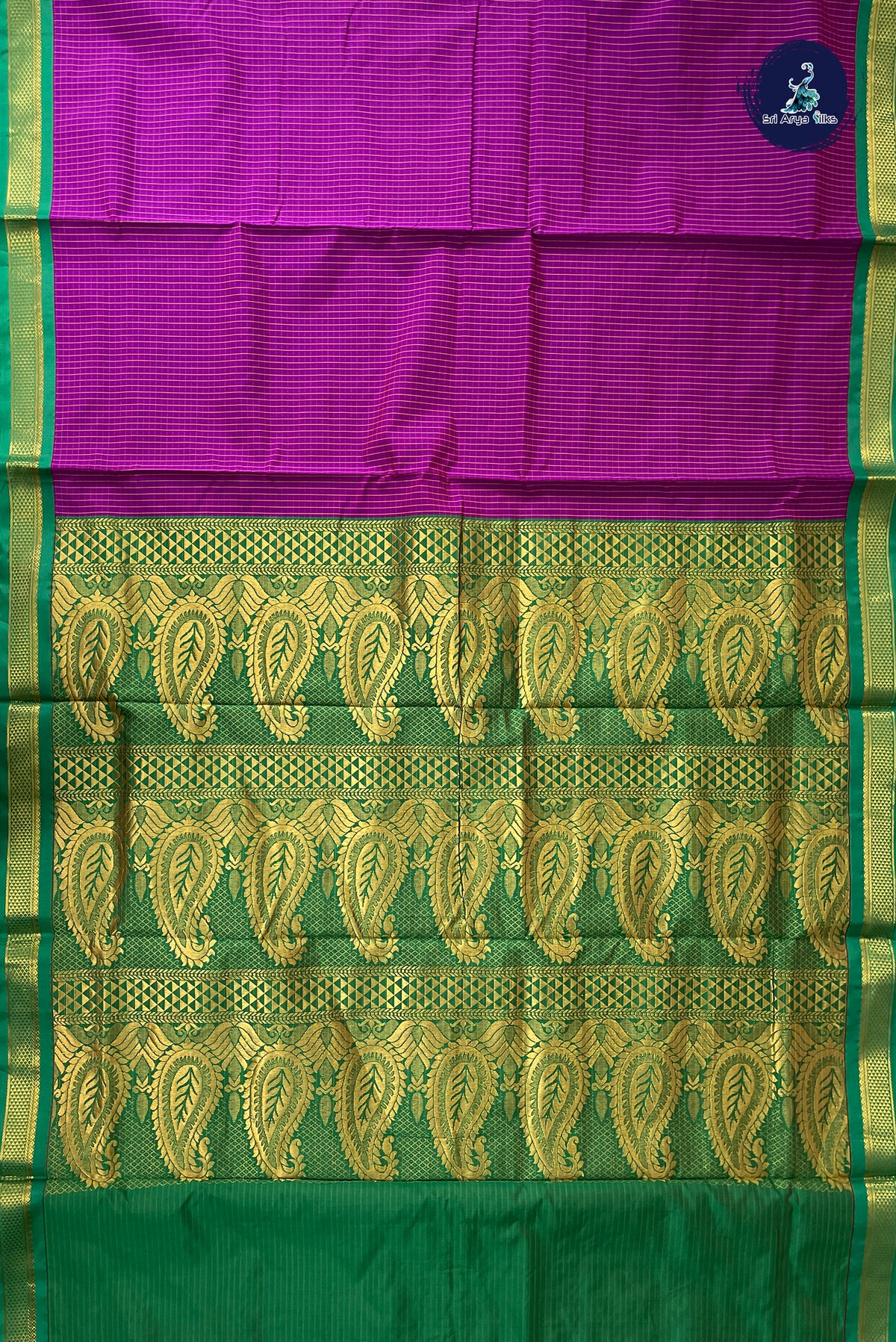 Vadamalli Madisar Semi Silk Saree With Checked Pattern