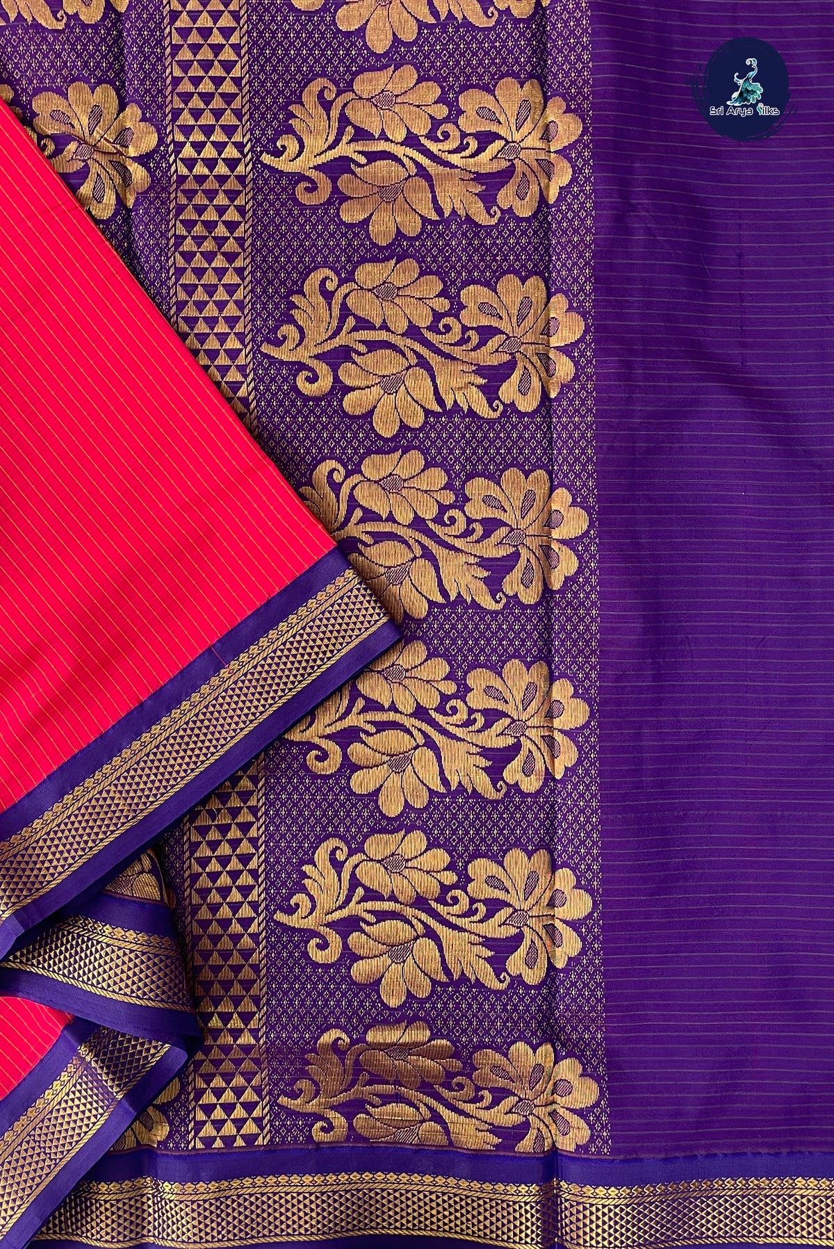 Pink Madisar Semi Silk Saree With Checked Pattern