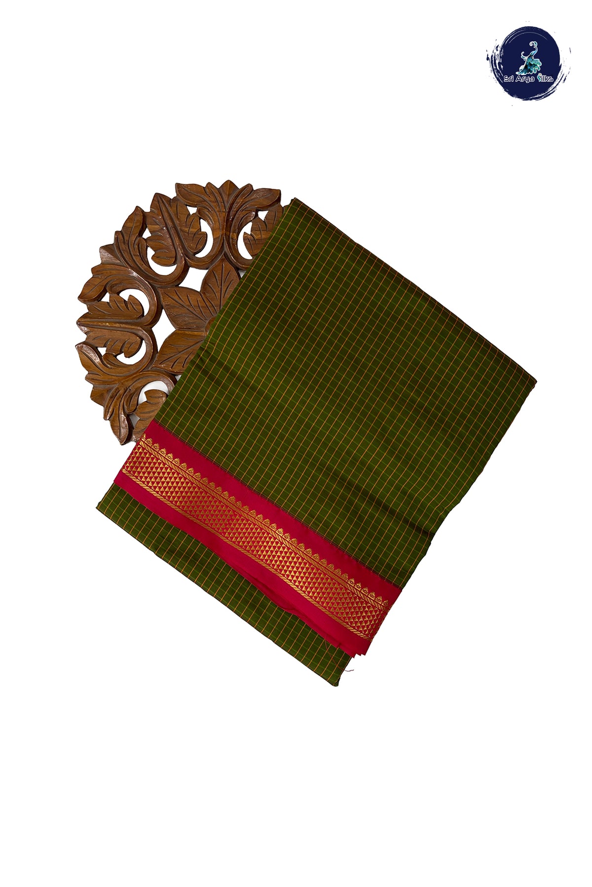 Manthulir Madisar Semi Silk Saree With Checked Pattern