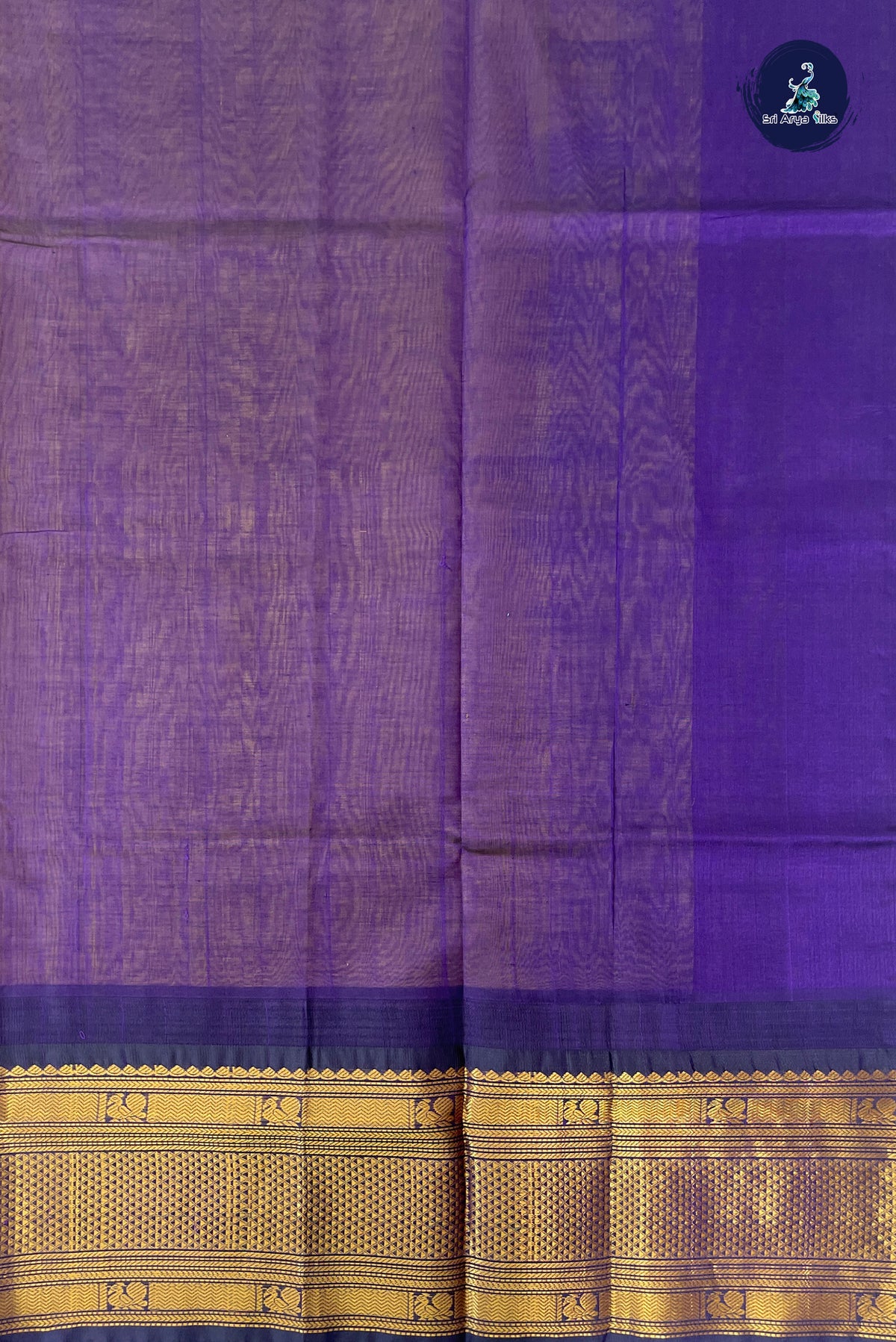 Yellow Kuppadam Silk Cotton Saree With Plain Pattern