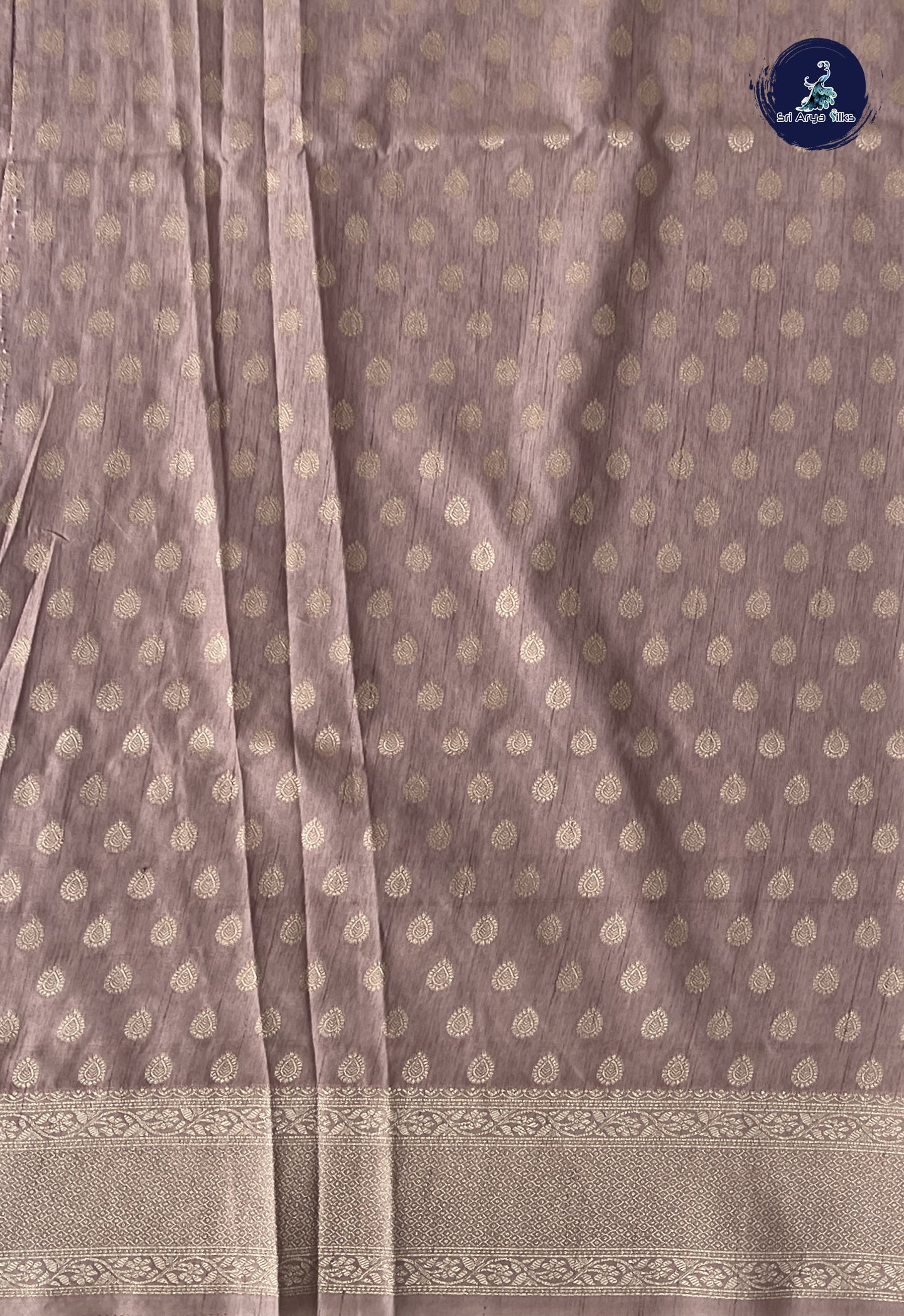 Pastel Shade Semi Banarasi Saree With Zari Buttas Pattern
