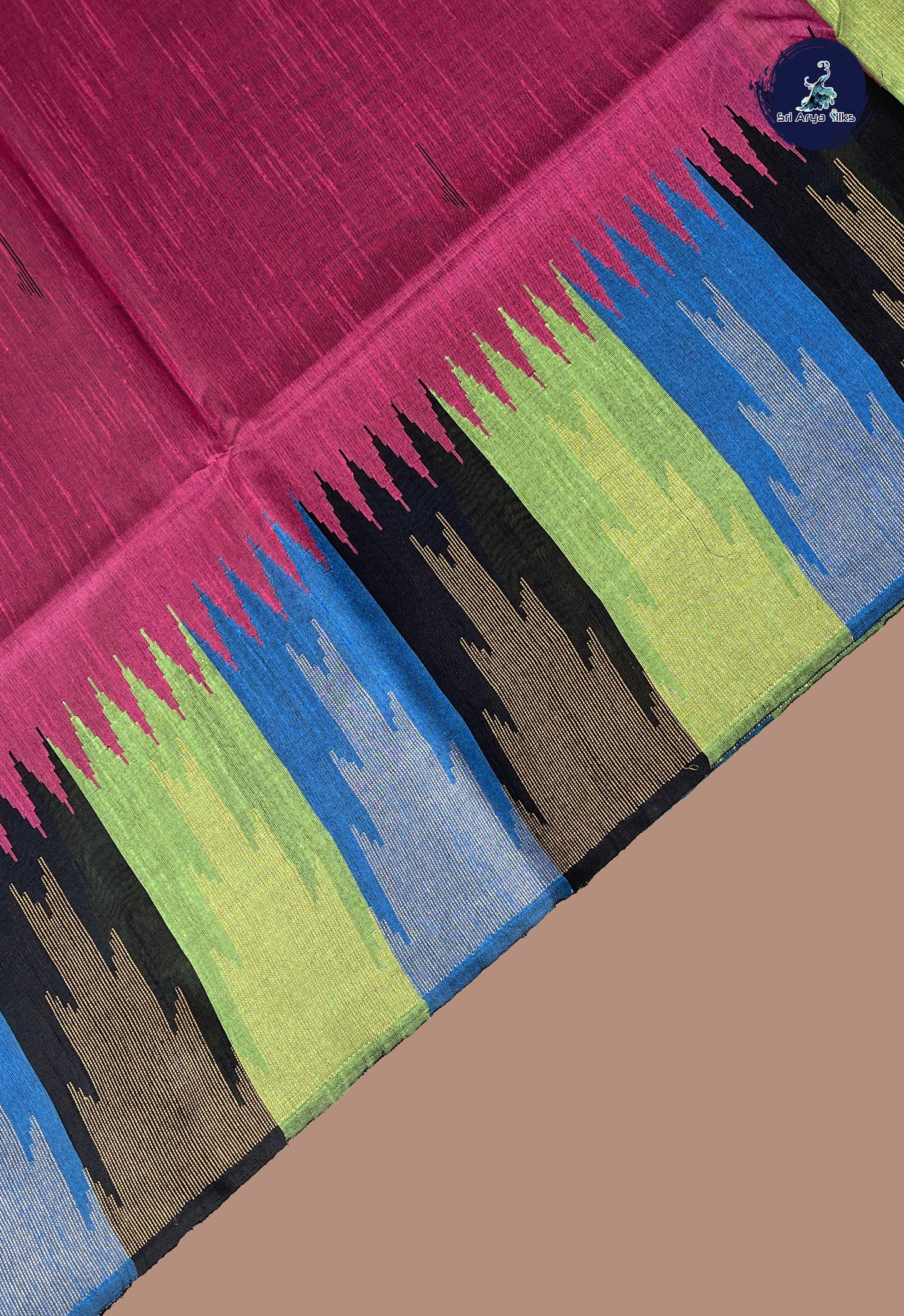 BeetRoot Shade Raw Silk Saree With Buttas Pattern