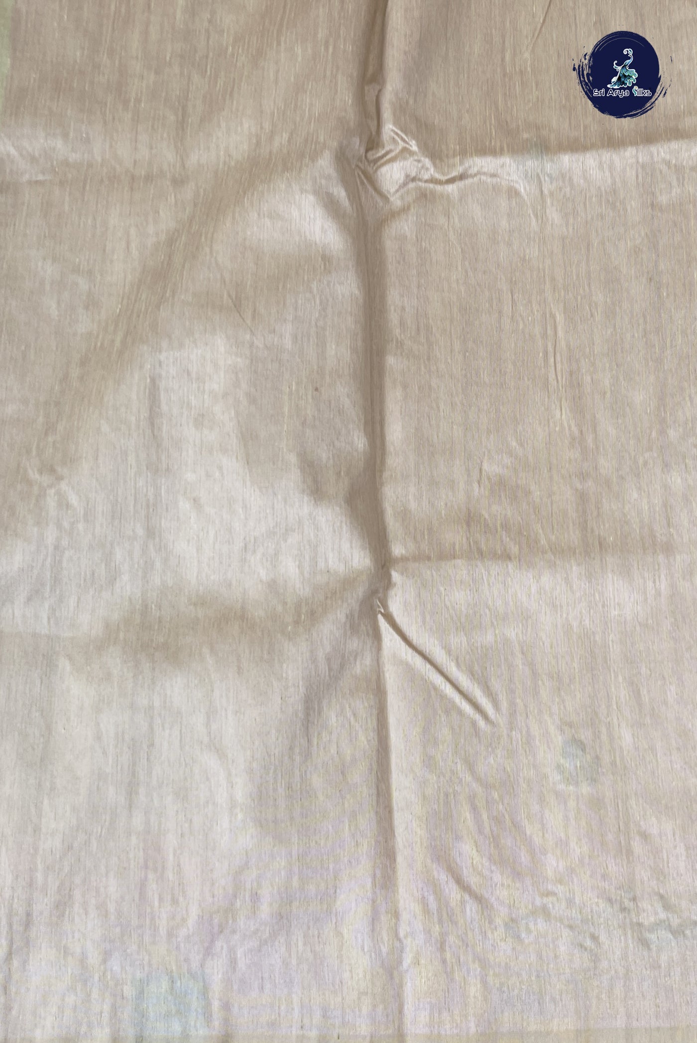 Beige Tussar Saree With Embroidery Pattern
