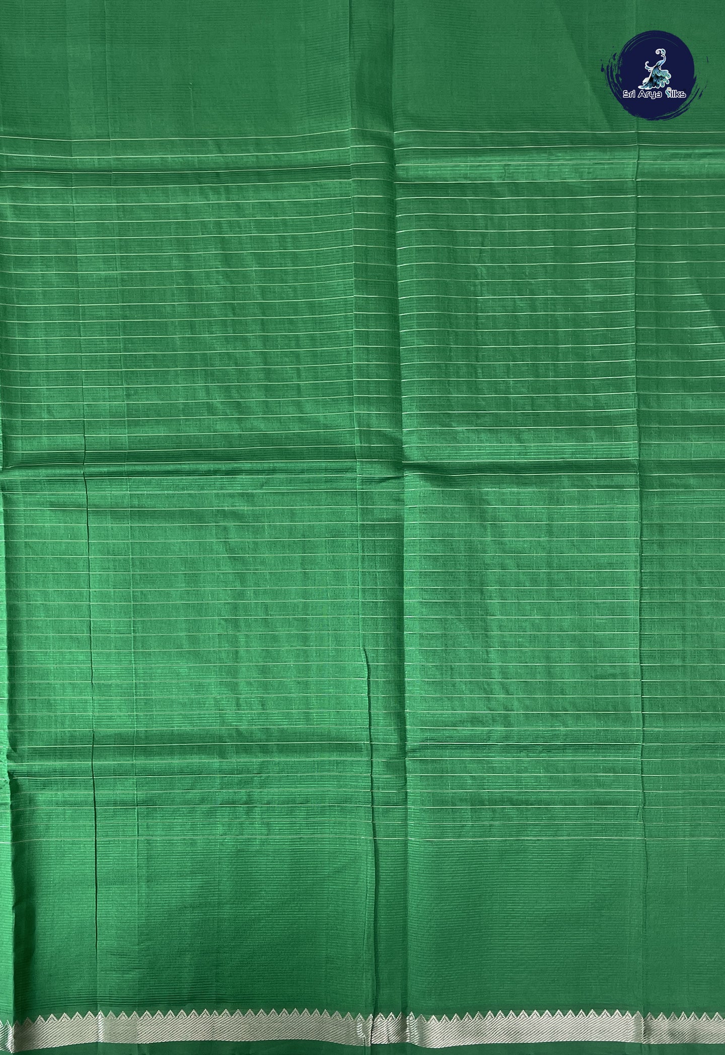 Green Mangalgiri Silk Cotton With Checked Pattern