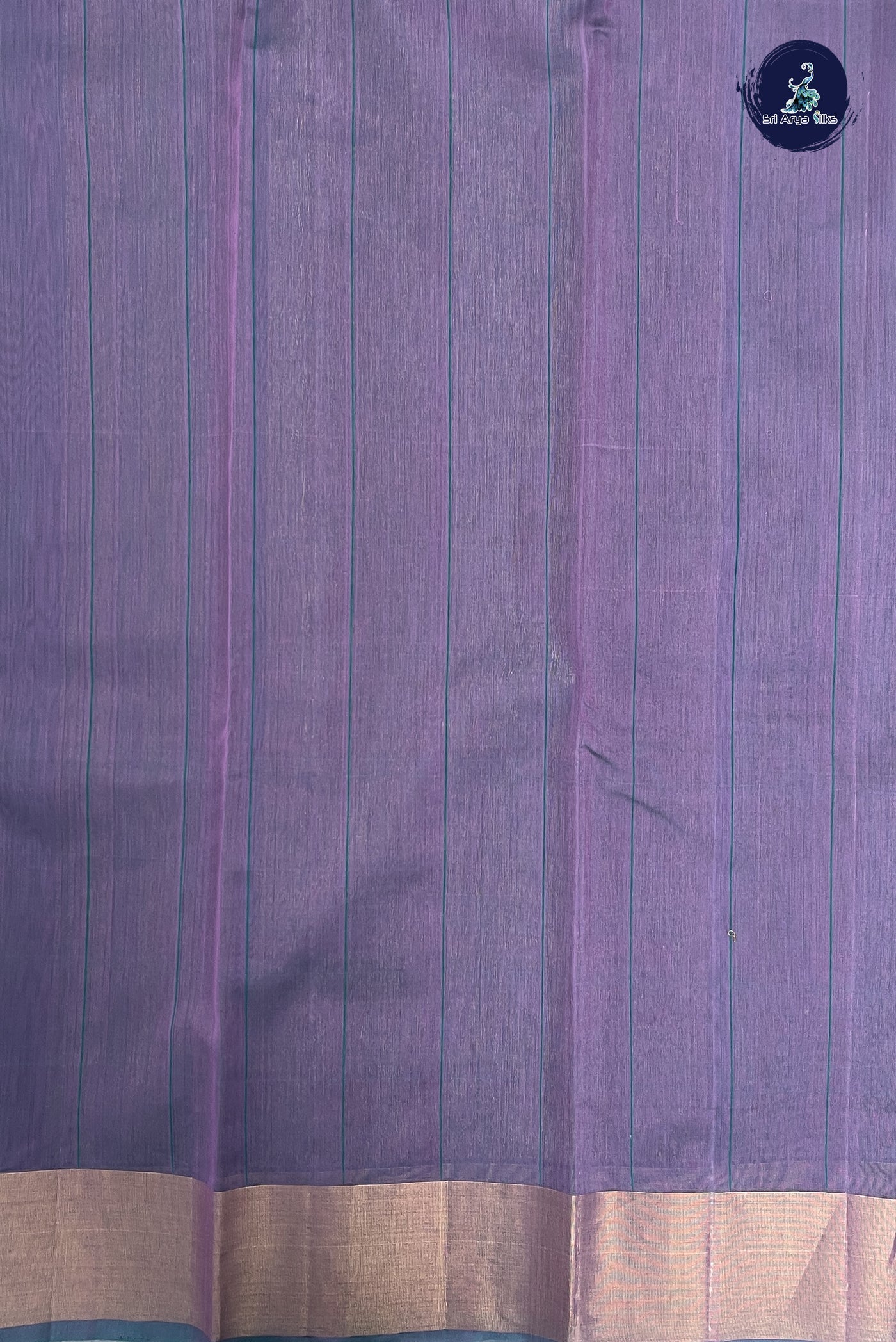 Lavender Kora Sico Silk Cotton With Checked Pattern