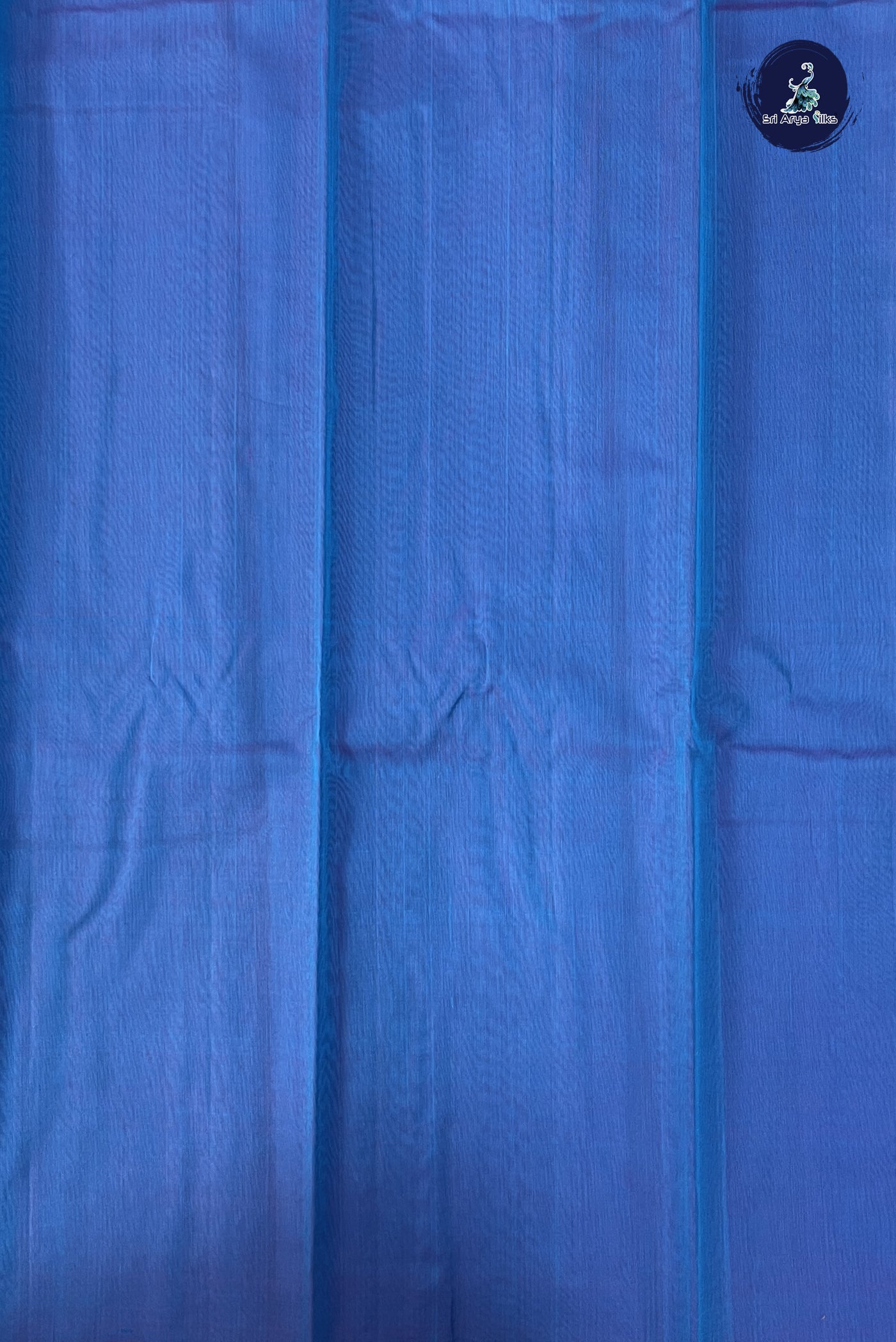 Copper Sulphate Blue Kora Sico Silk Cotton With Zari Buttas Pattern