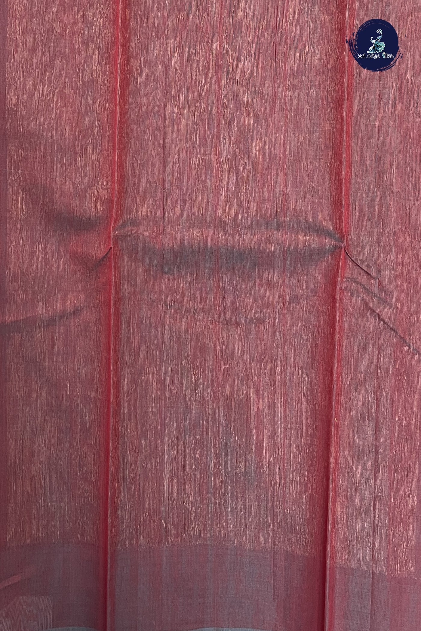 Maroon Kora Sico Silk Cotton With Stripes Pattern