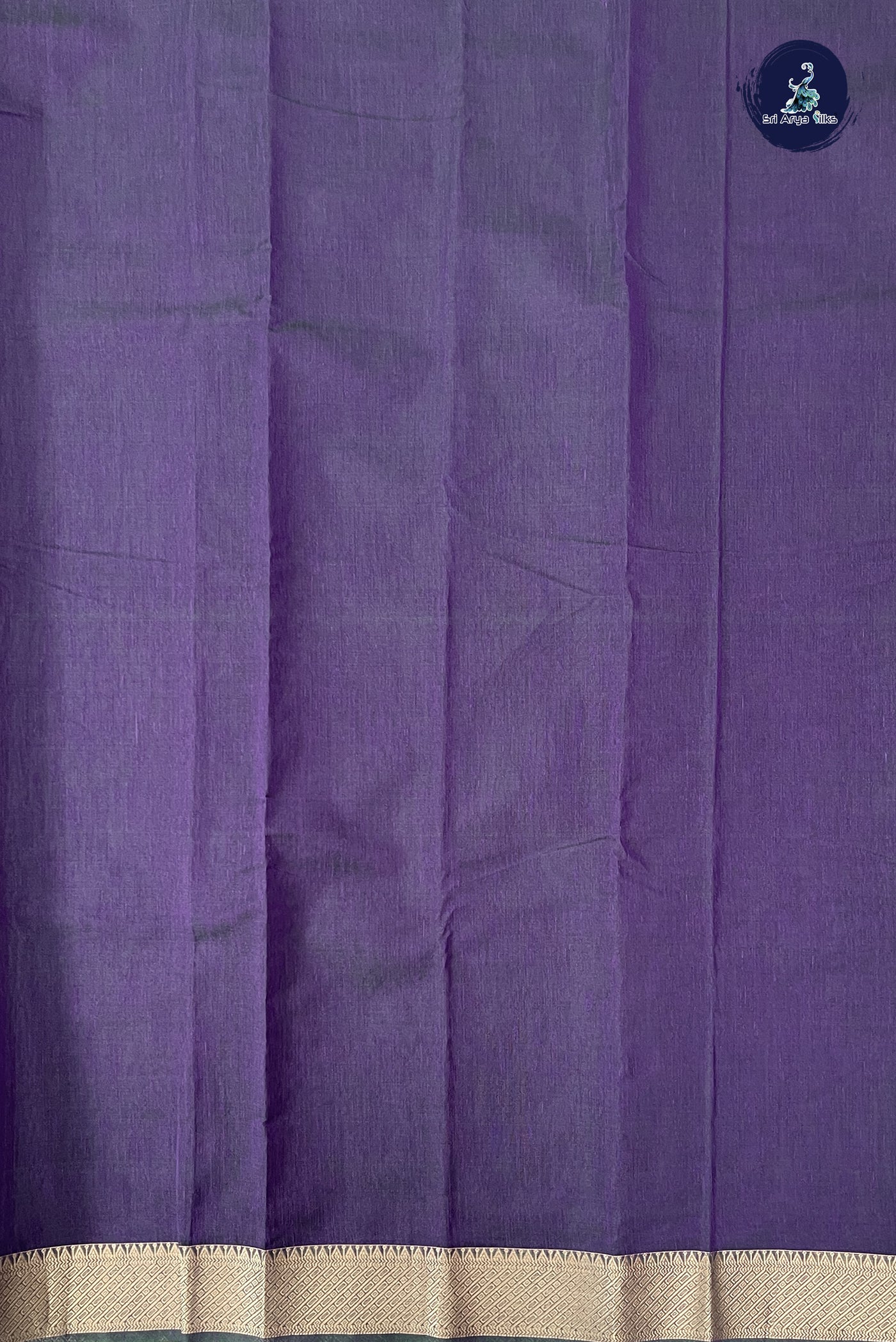 Violet Kora Sico Silk Cotton With Zari Buttas Pattern