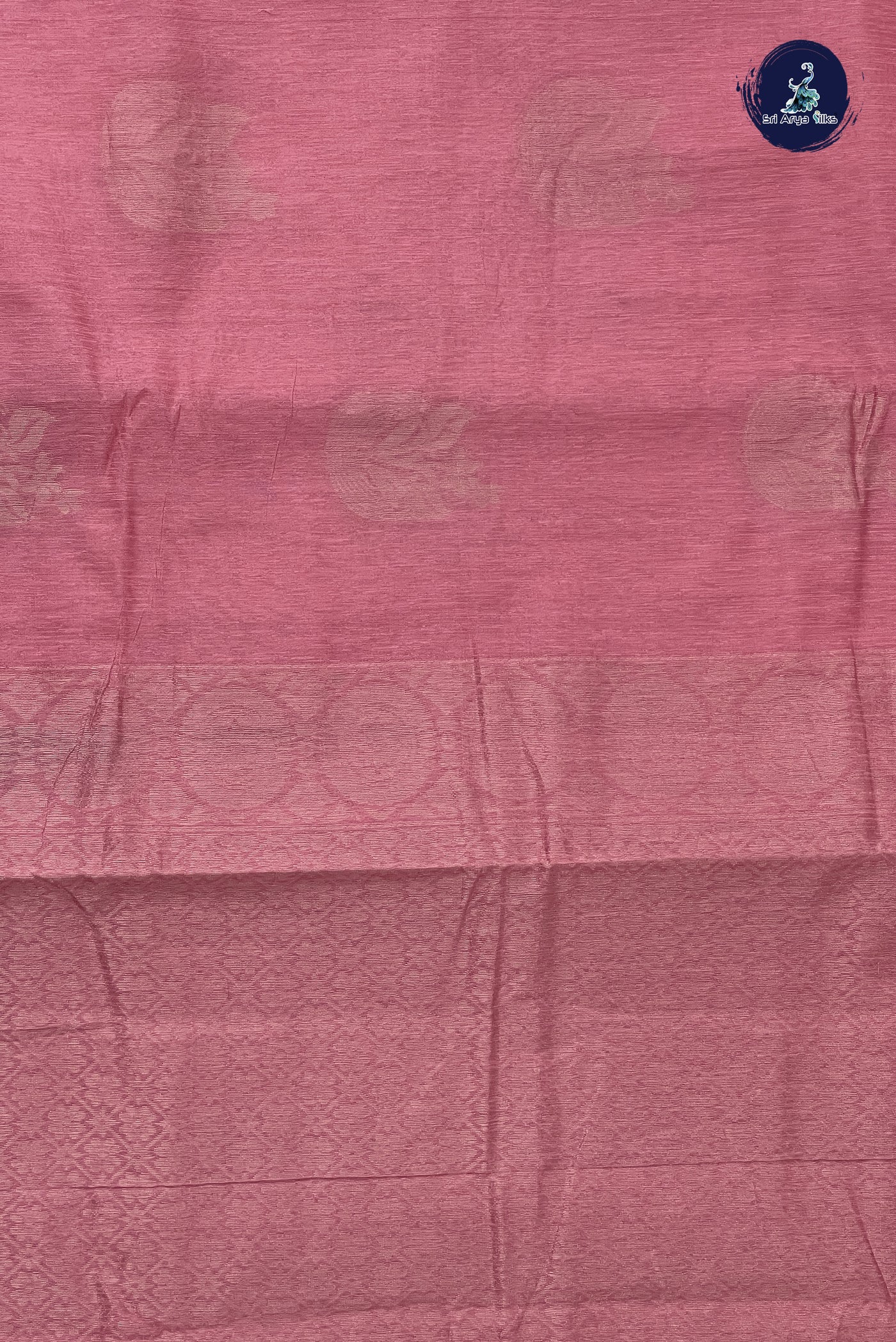 Light Pink Kora Sico Silk Cotton With Zari Buttas Pattern