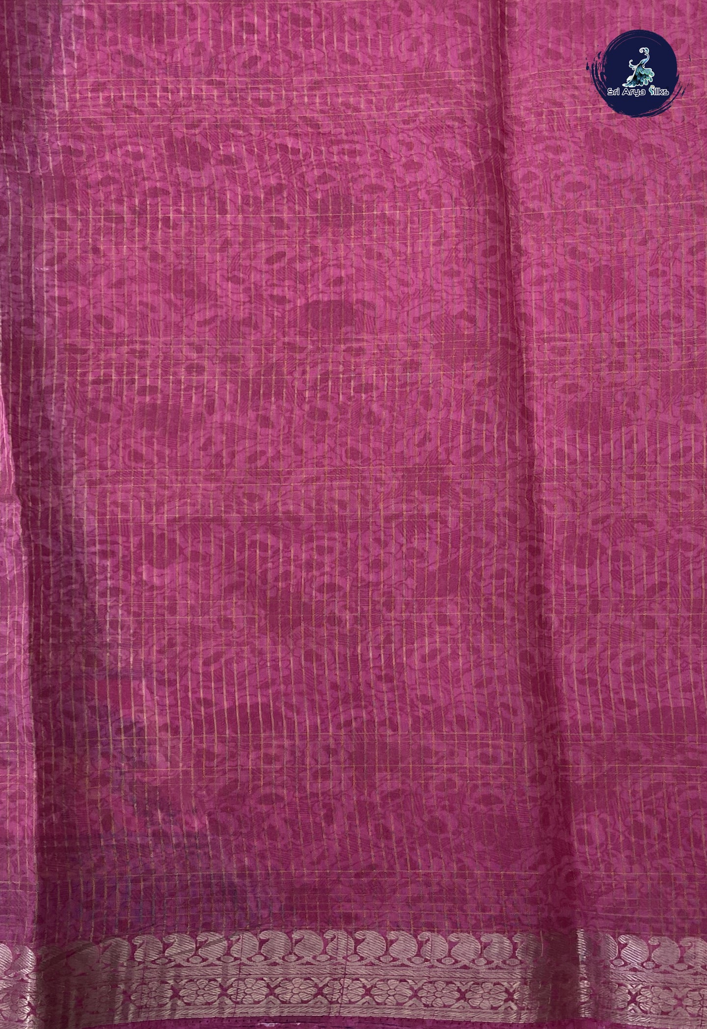 Violet Semi Raw Silk Saree With Printed Pattern