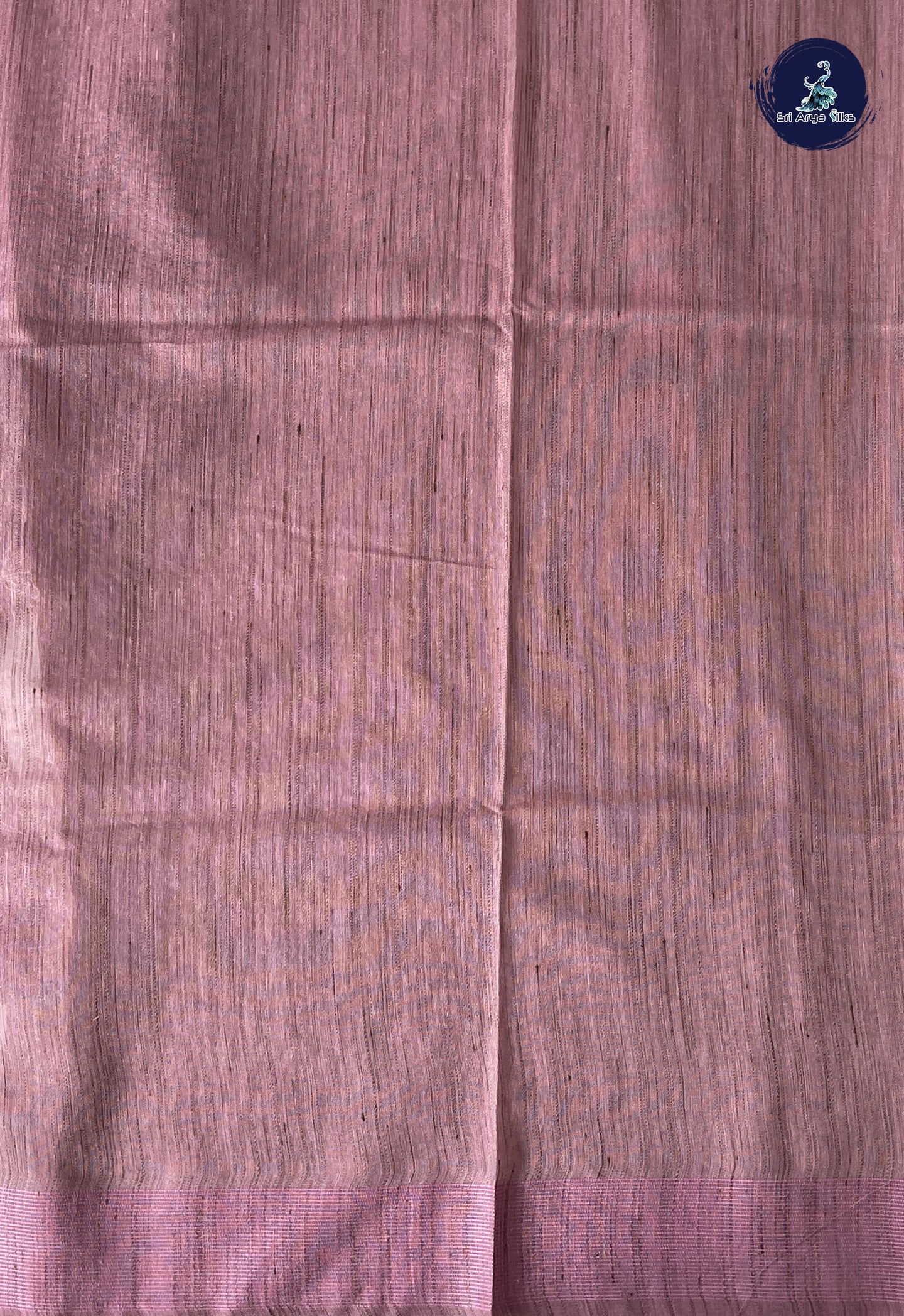 Mauve Pink Semi Tussar Saree With Thread Work Pattern