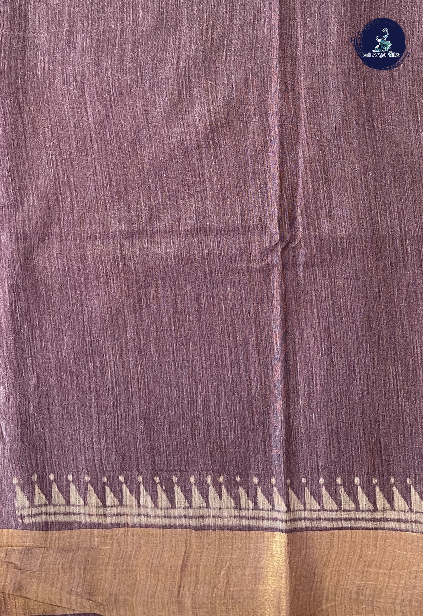 Purple Cotton Saree With Printed Pattern