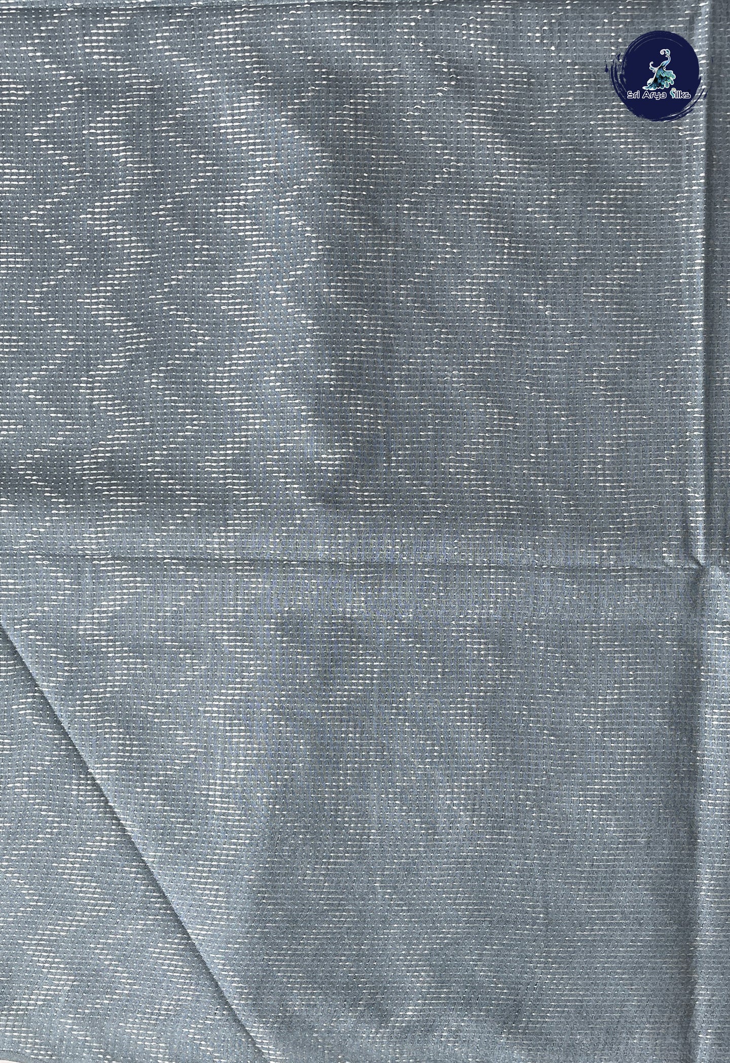 Light Blue Baswada Saree With Embroidery Pattern
