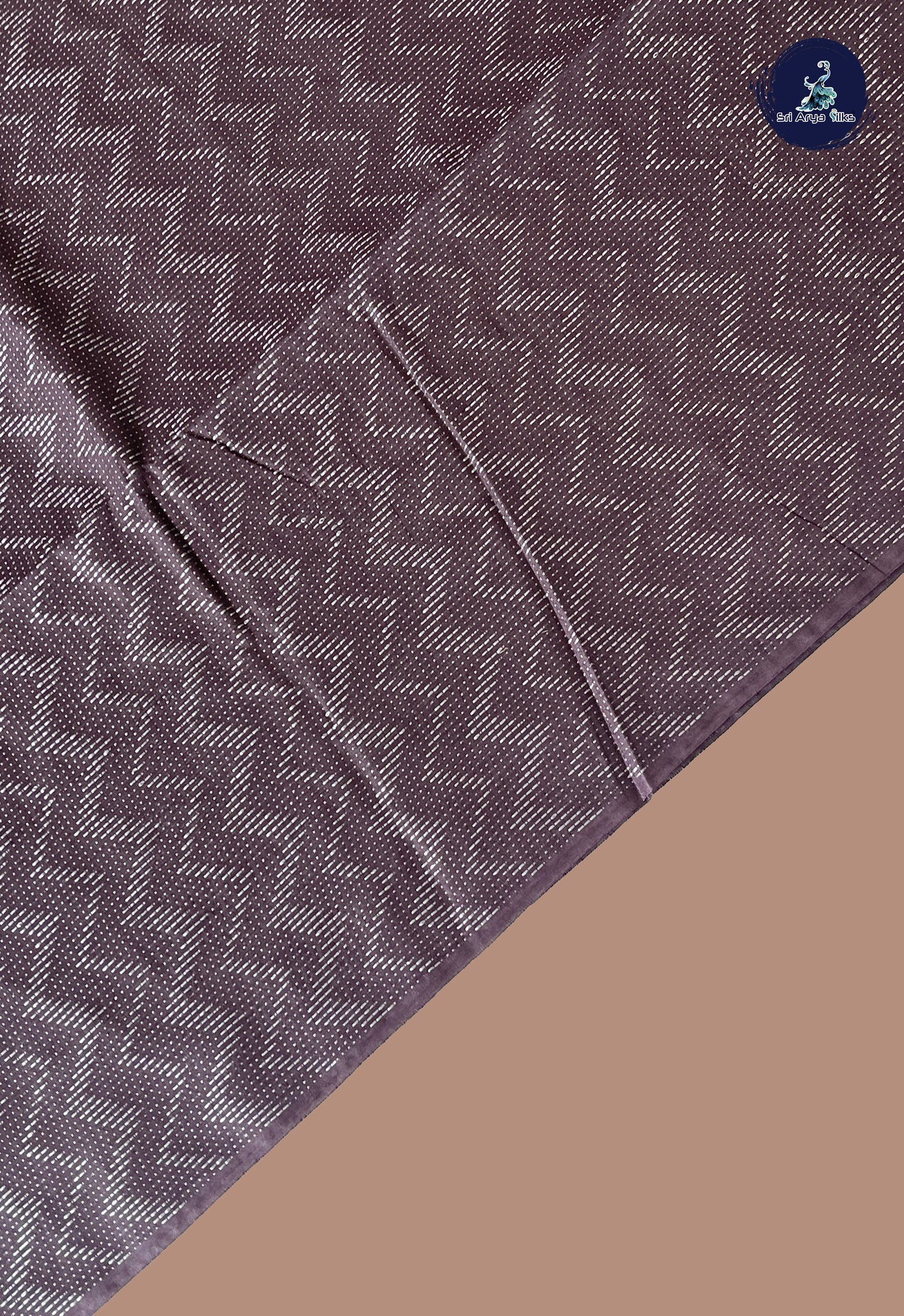 Light Burgundy Baswada Saree With Embroidery Pattern
