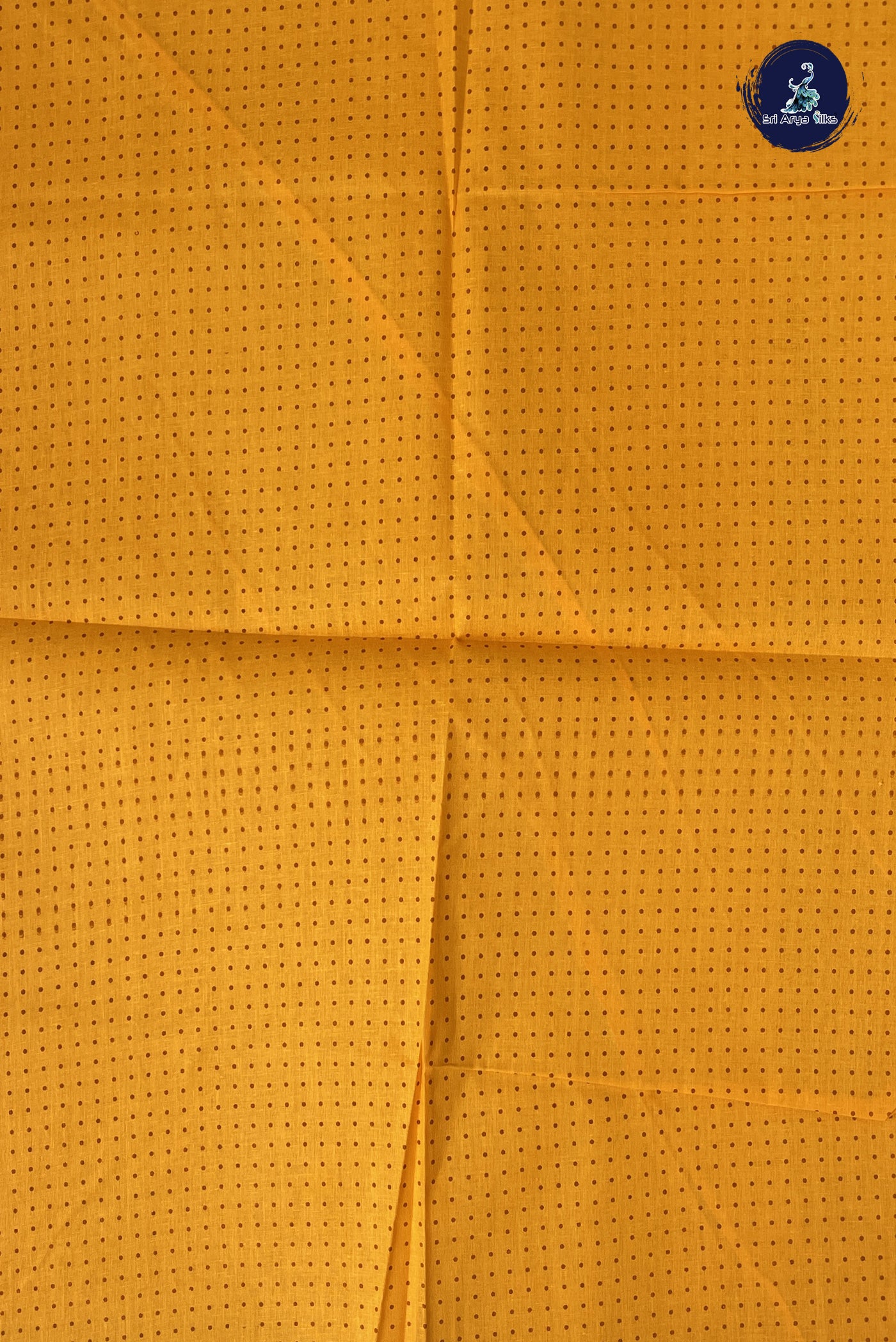 Yellow Cotton Saree With Printed Pattern