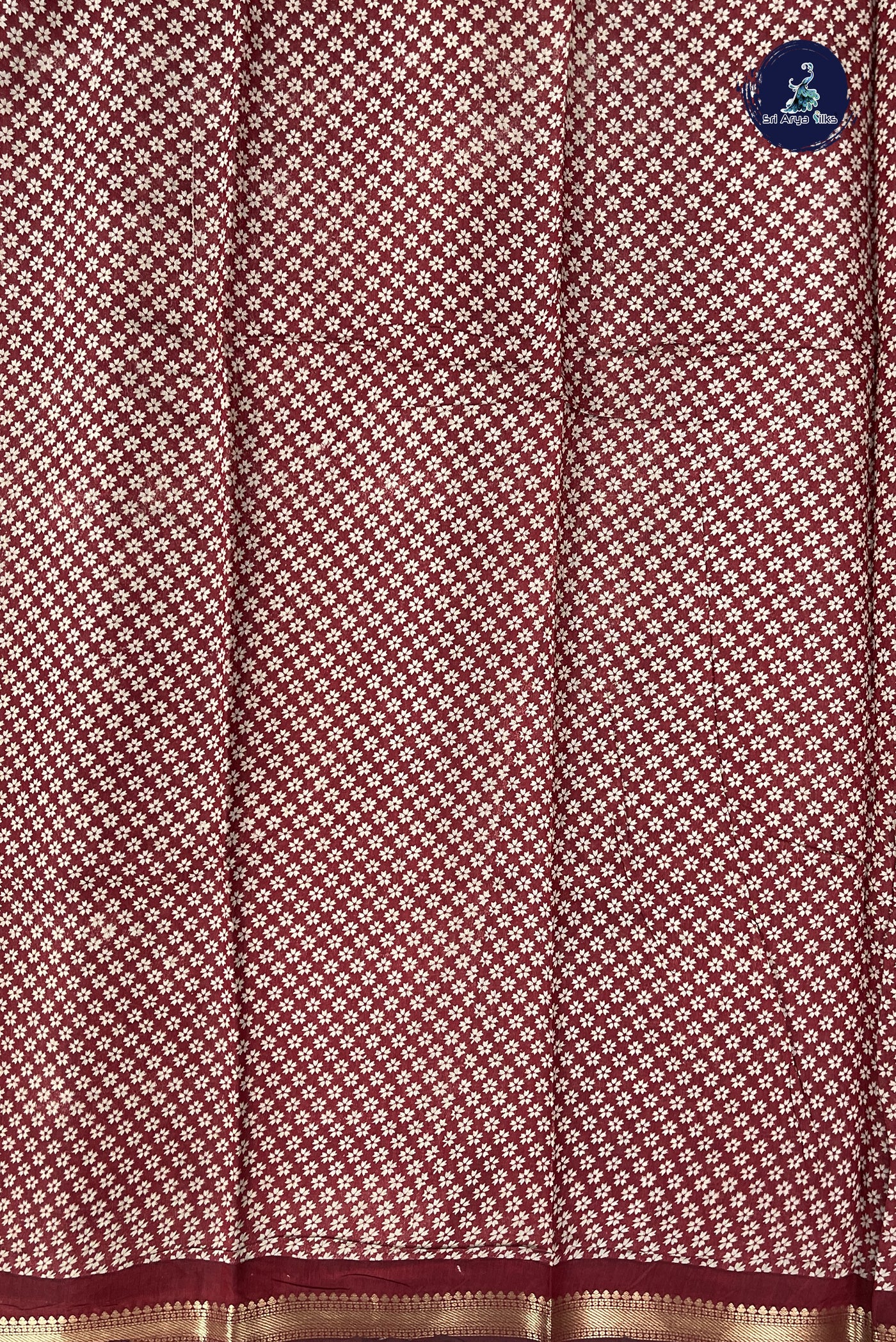 Black Semi Chanderi Saree With Printed Pattern