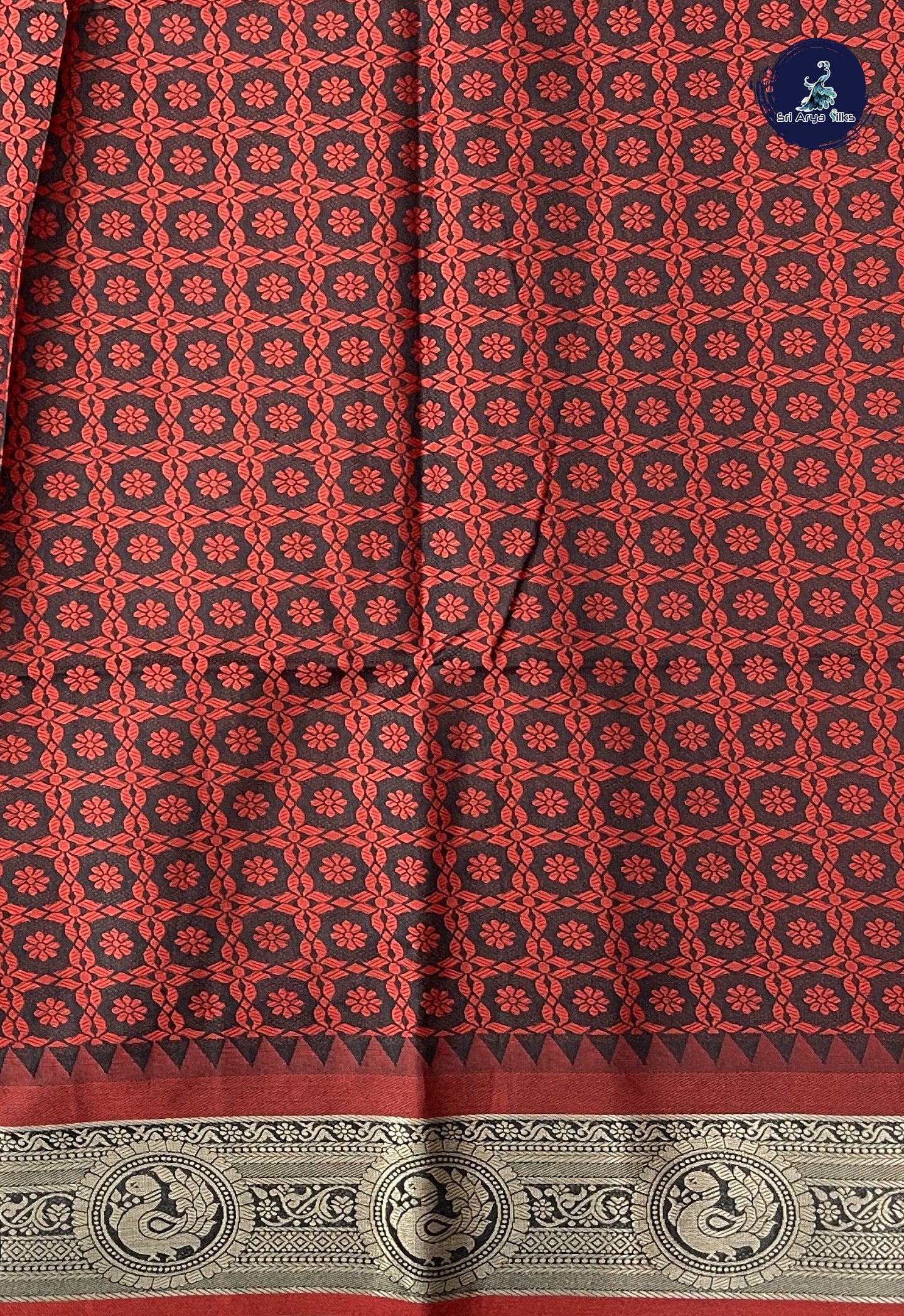 Black Semi Raw Silk Saree With Thread Work Pattern