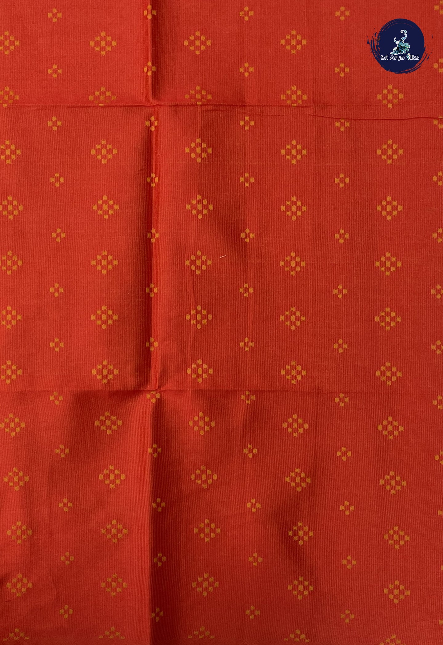 Yellowish Orange Semi Raw Silk Saree With Thread Work Pattern