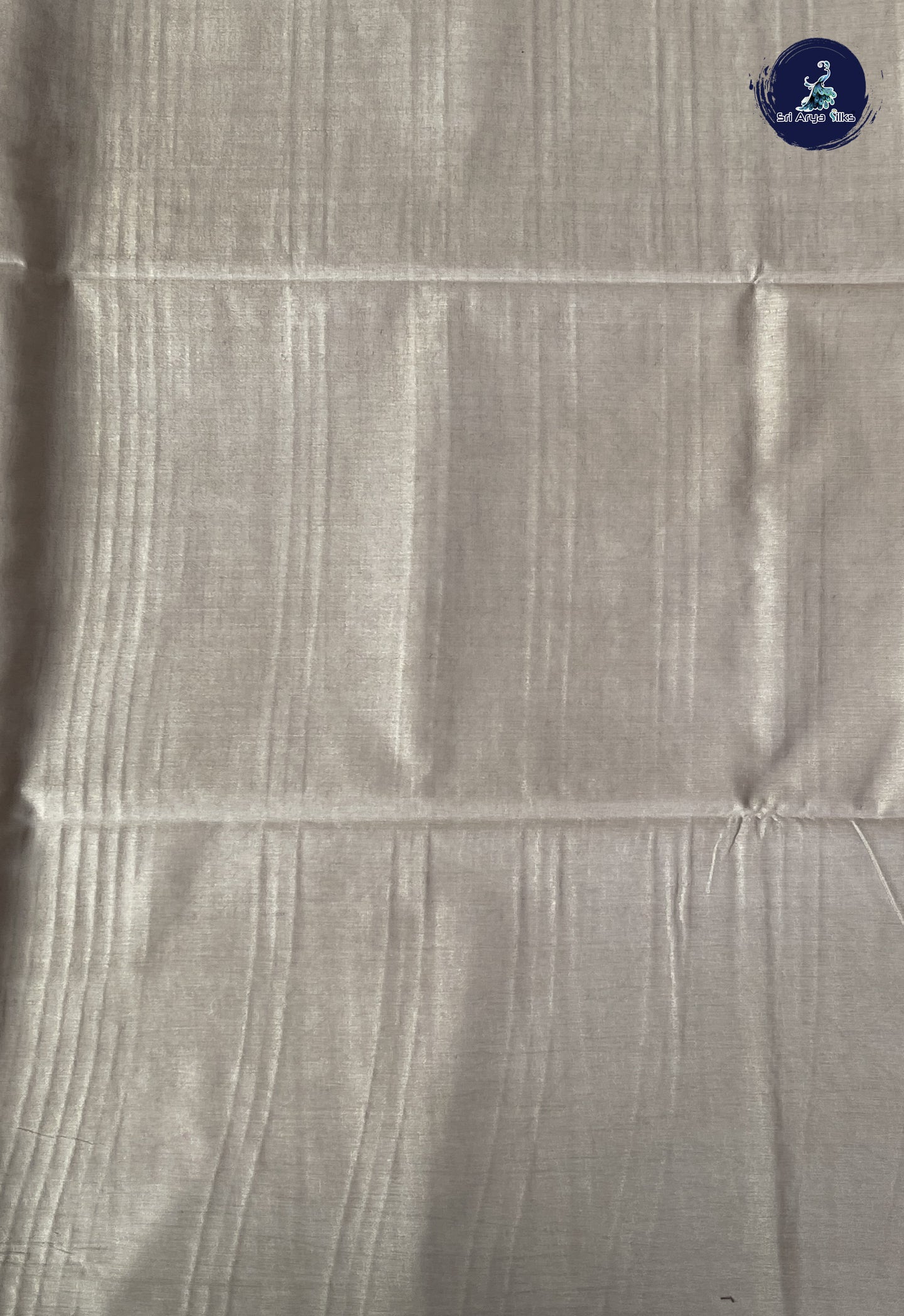 Fawn Tussar Saree With Embossed Pattern