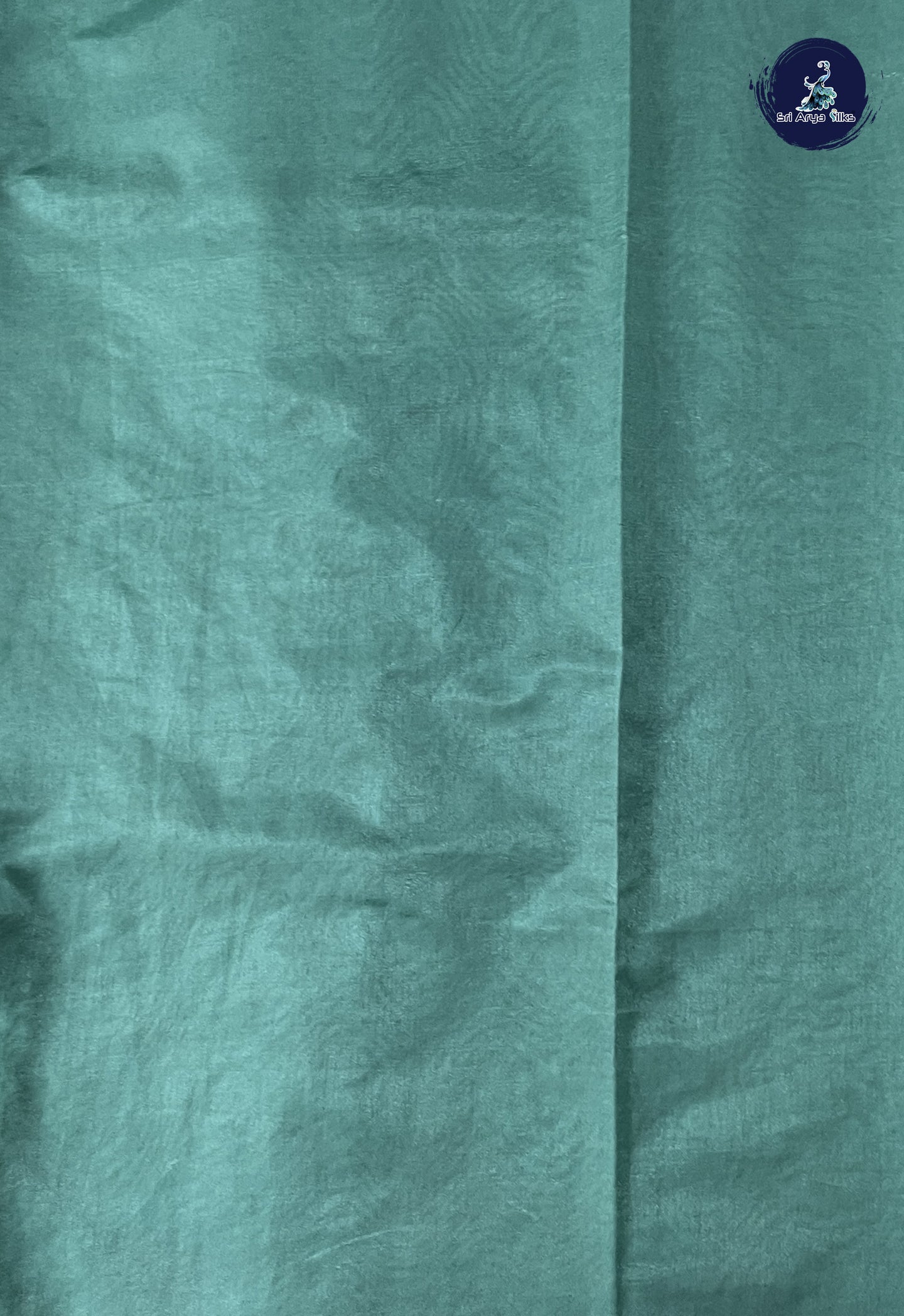 Teal Semi Banarasi Saree With Zari Buttas Pattern