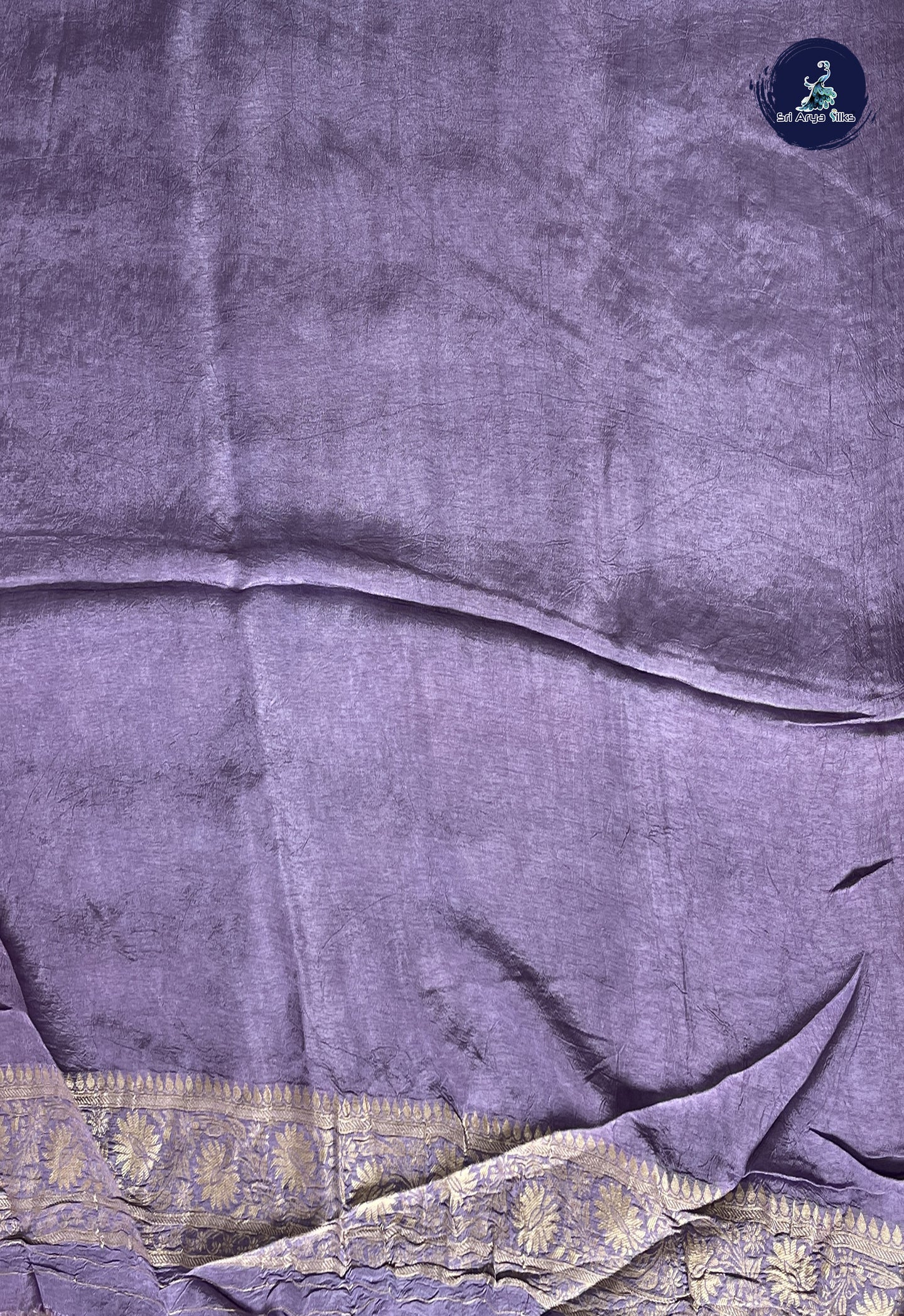 Lavender Tussar Saree With Zari Buttas Pattern