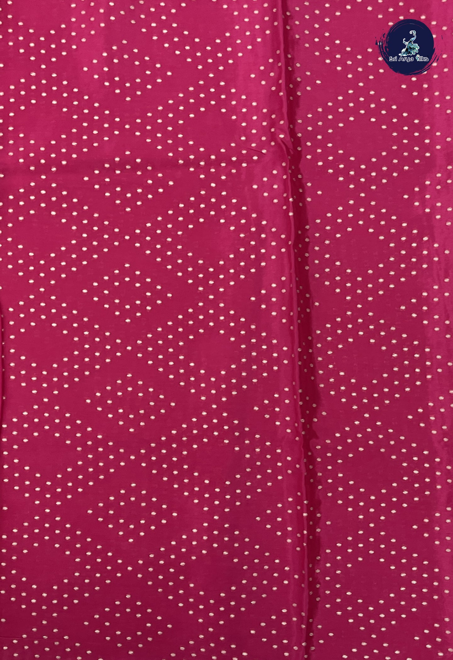 Magenta Pink Semi Banarasi Saree With Zari Buttas Pattern
