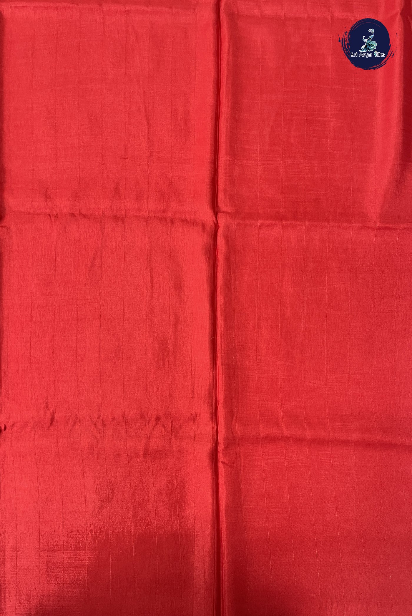Red Semi Banarasi Saree With Zari Buttas Pattern