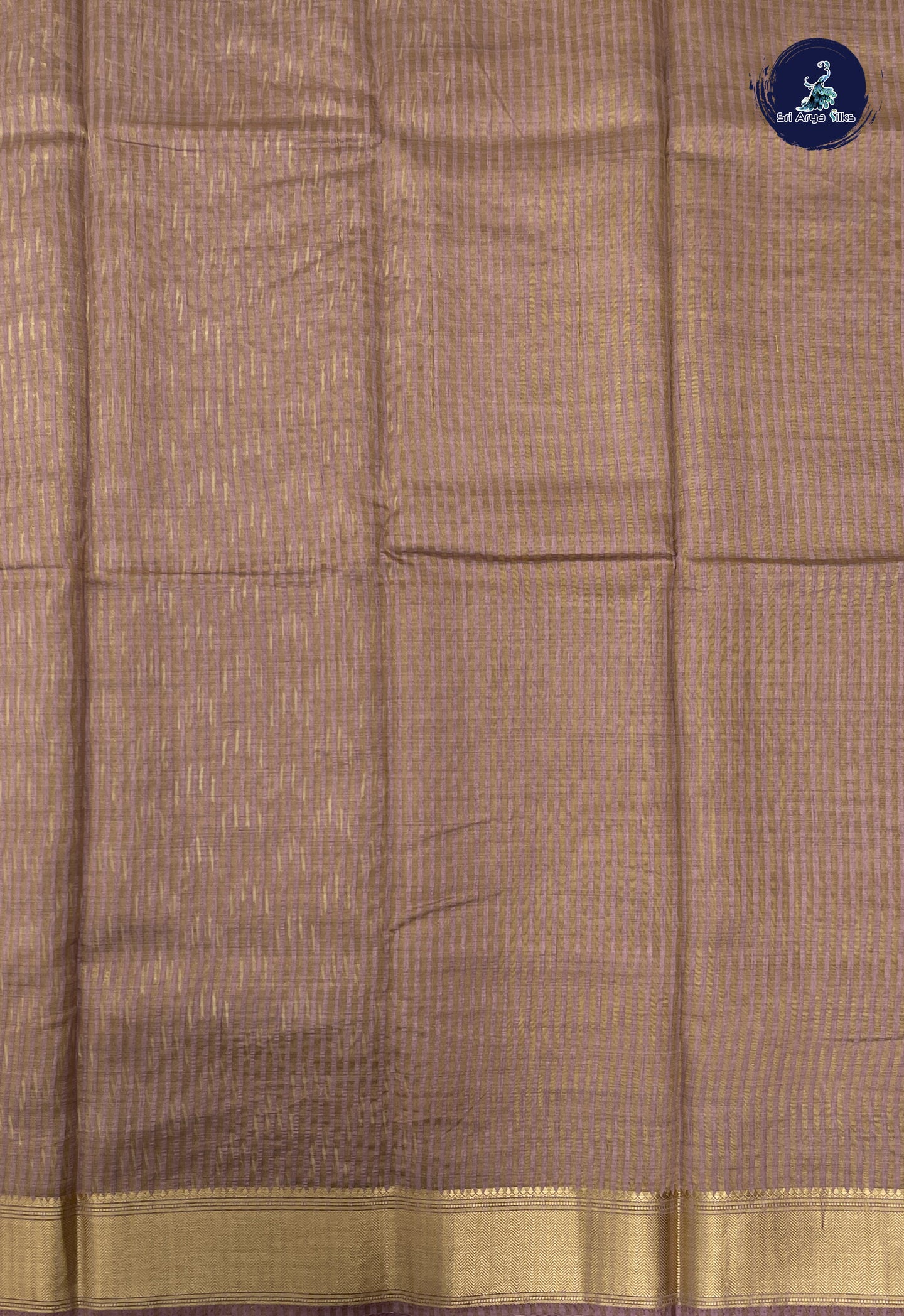Mauve Semi Tussar Saree With Printed Pattern