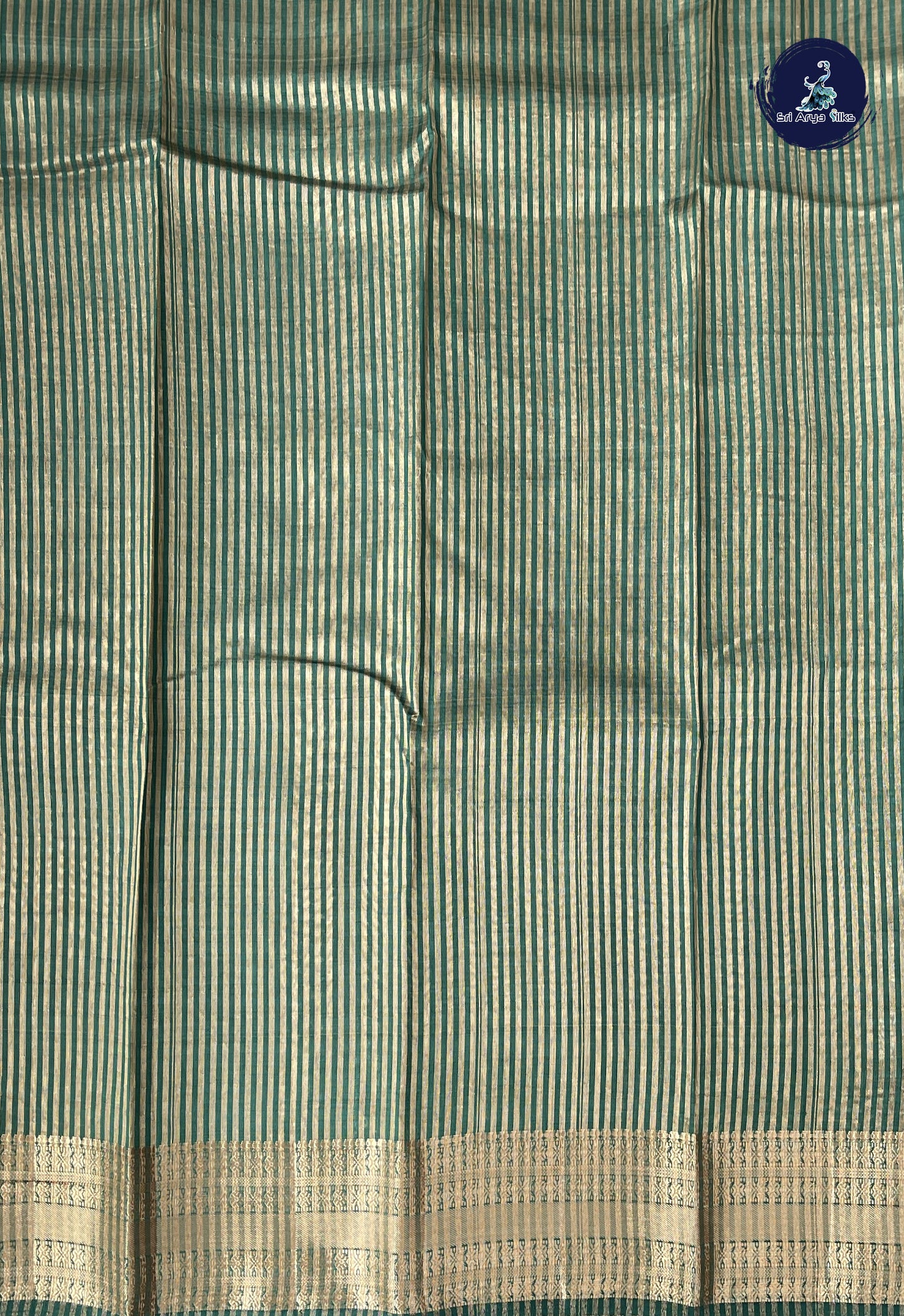 Dark Green Semi Tussar Saree With Printed Pattern