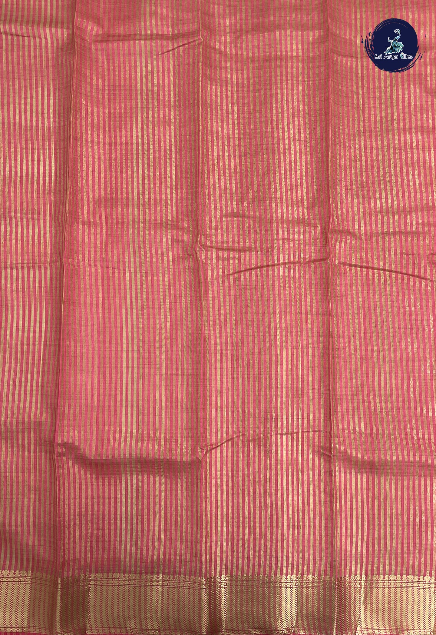 Pink Semi Tussar Saree With Printed Pattern