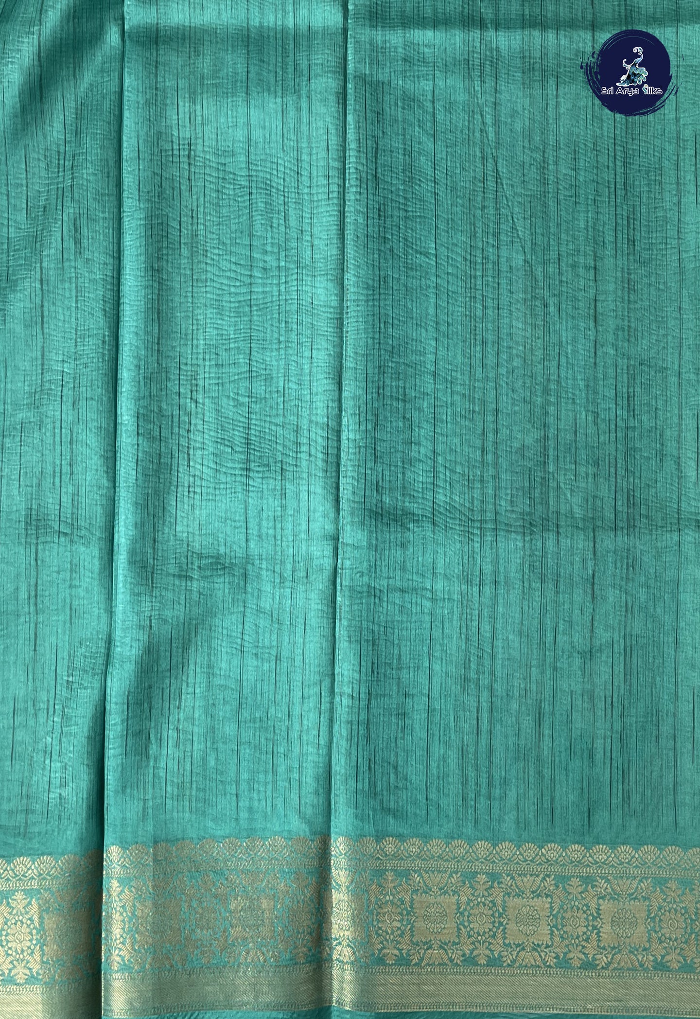Pastel Green Semi Tussar Saree With Printed Pattern