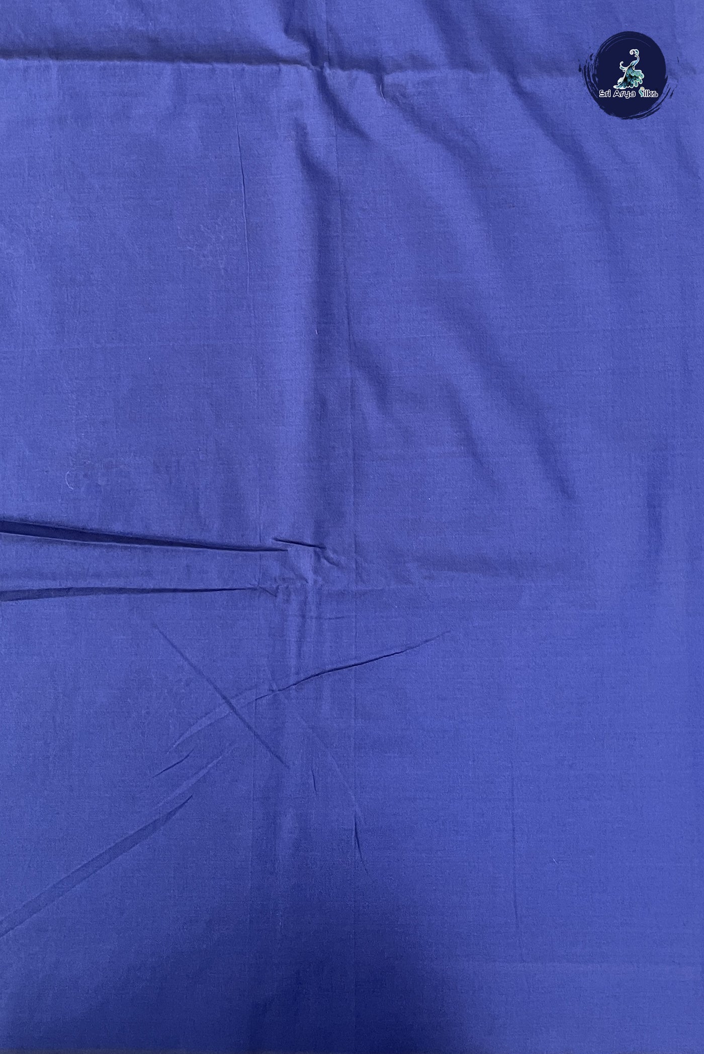 Ink Blue Semi Silk Cotton Saree With Thread Work Pattern