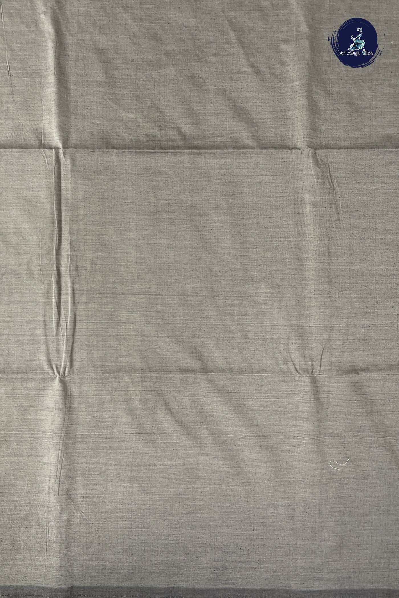 Grey Semi Silk Cotton Saree With Thread Work Pattern